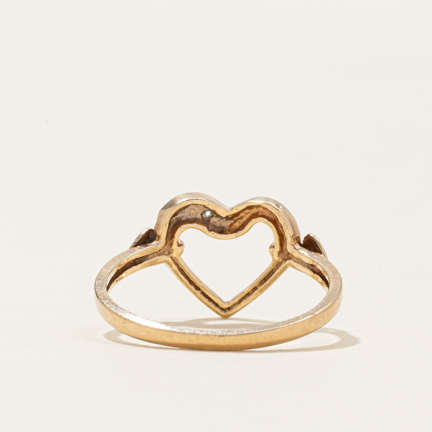 Diamond Open Heart Ring | SZ 4.75