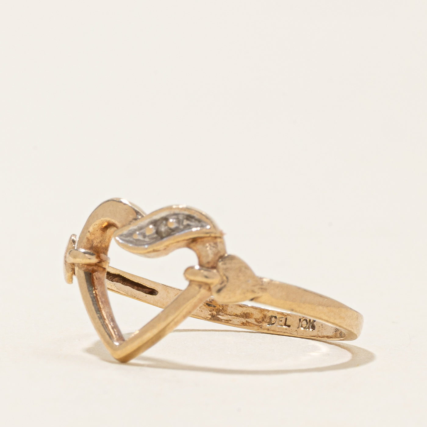 Diamond Open Heart Ring | SZ 4.75