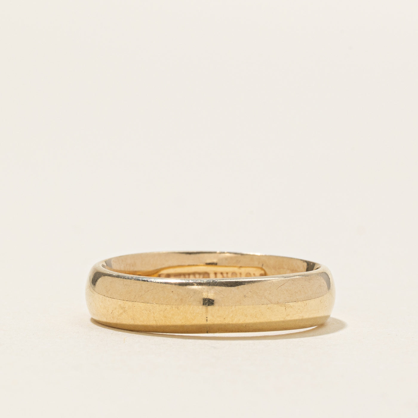 Yellow Gold Flush Set Diamond Band | SZ 6