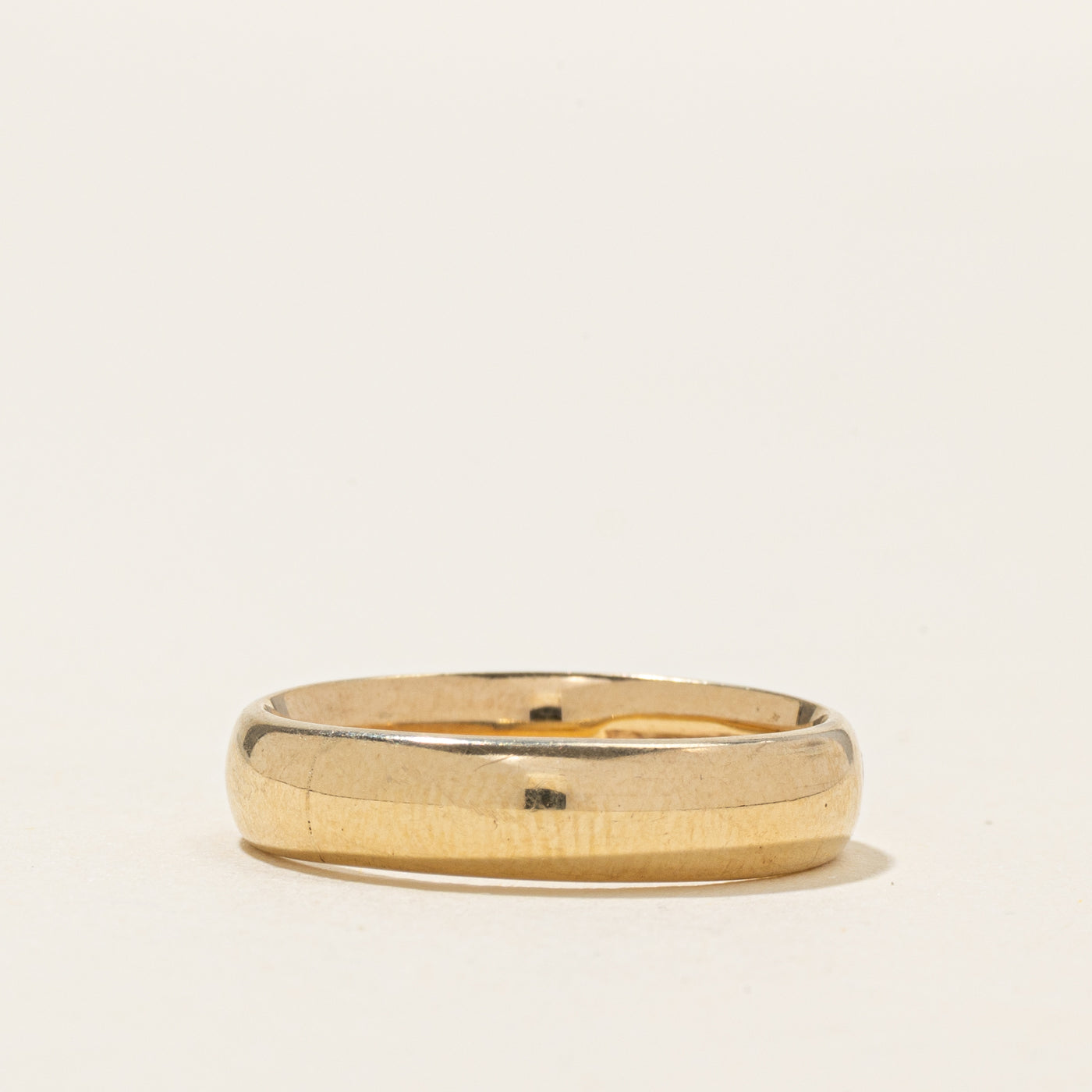 Yellow Gold Flush Set Diamond Band | SZ 6