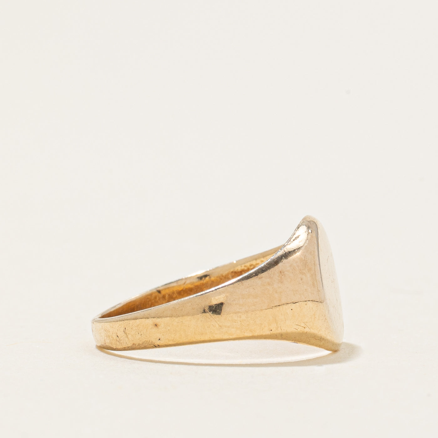 10k Yellow Gold "L" Signet Ring | SZ 2.25