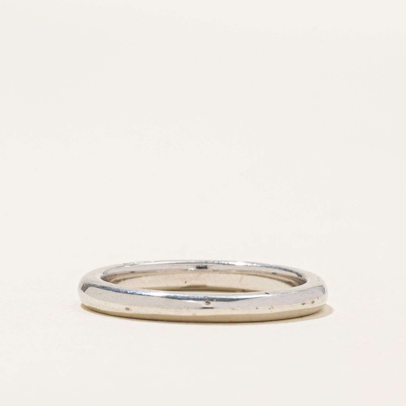 14k White Gold Textured Band | SZ 8