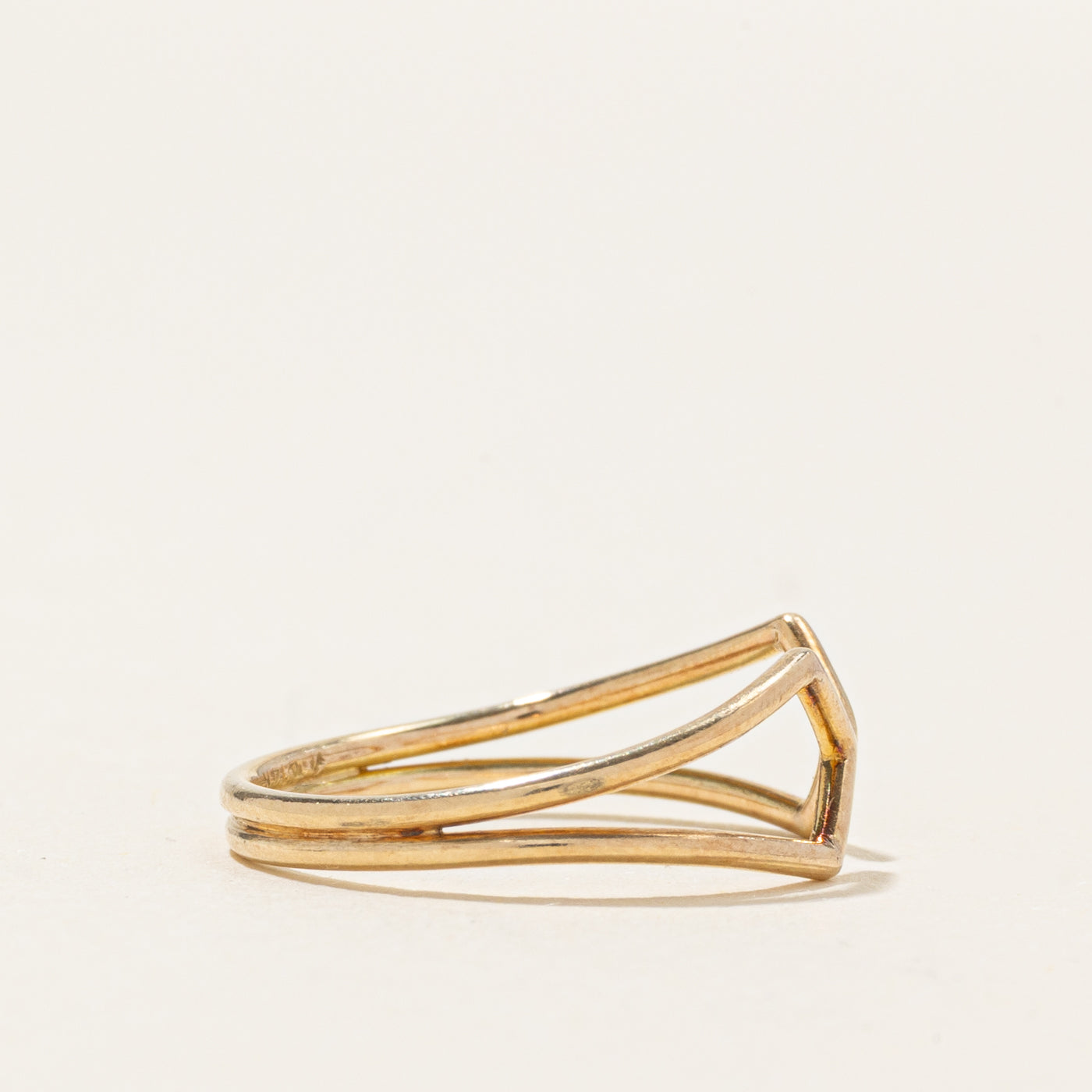 14k Yellow Gold Open Shank Ring | SZ 5.5