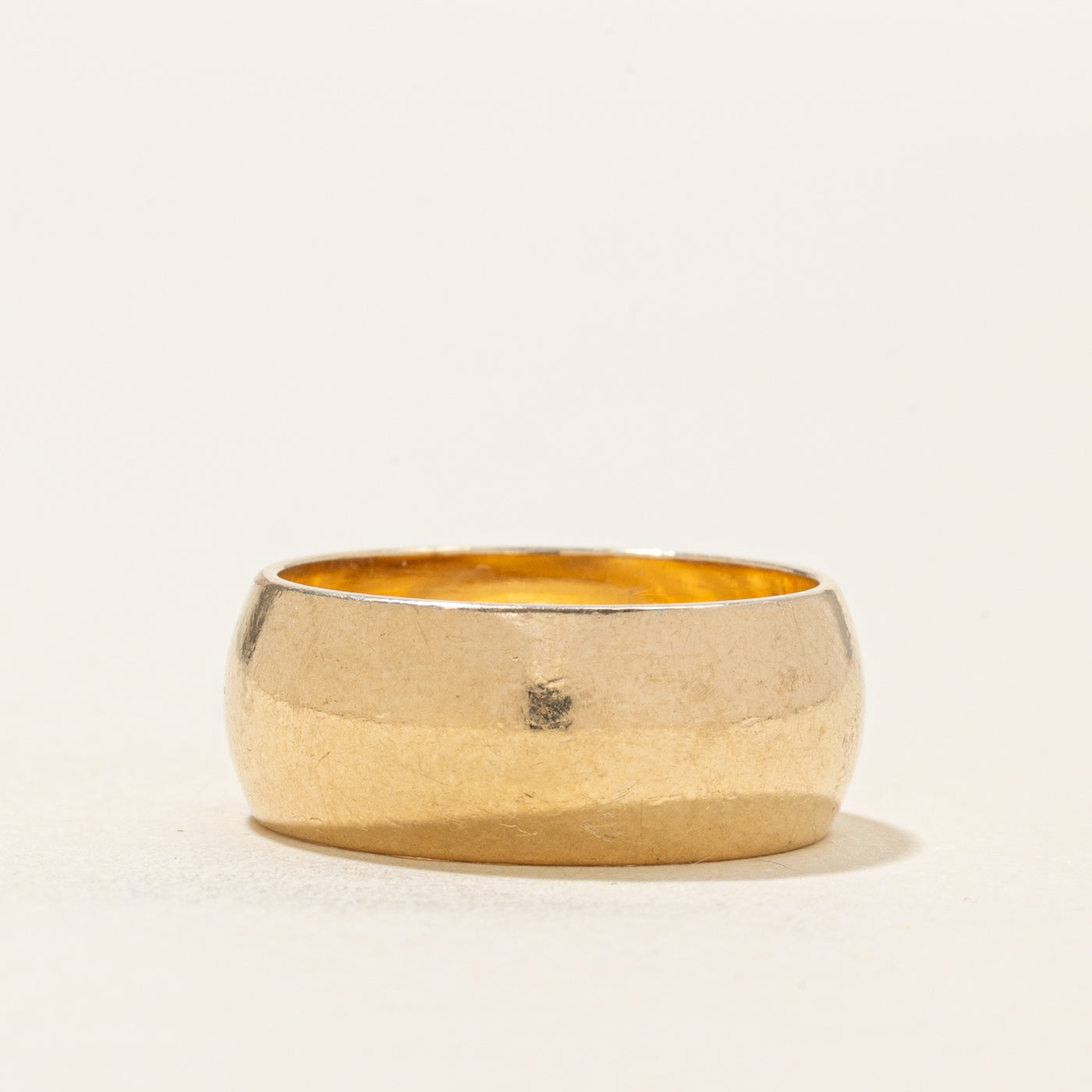 14k Yellow Gold Cigar Band | SZ 6.25