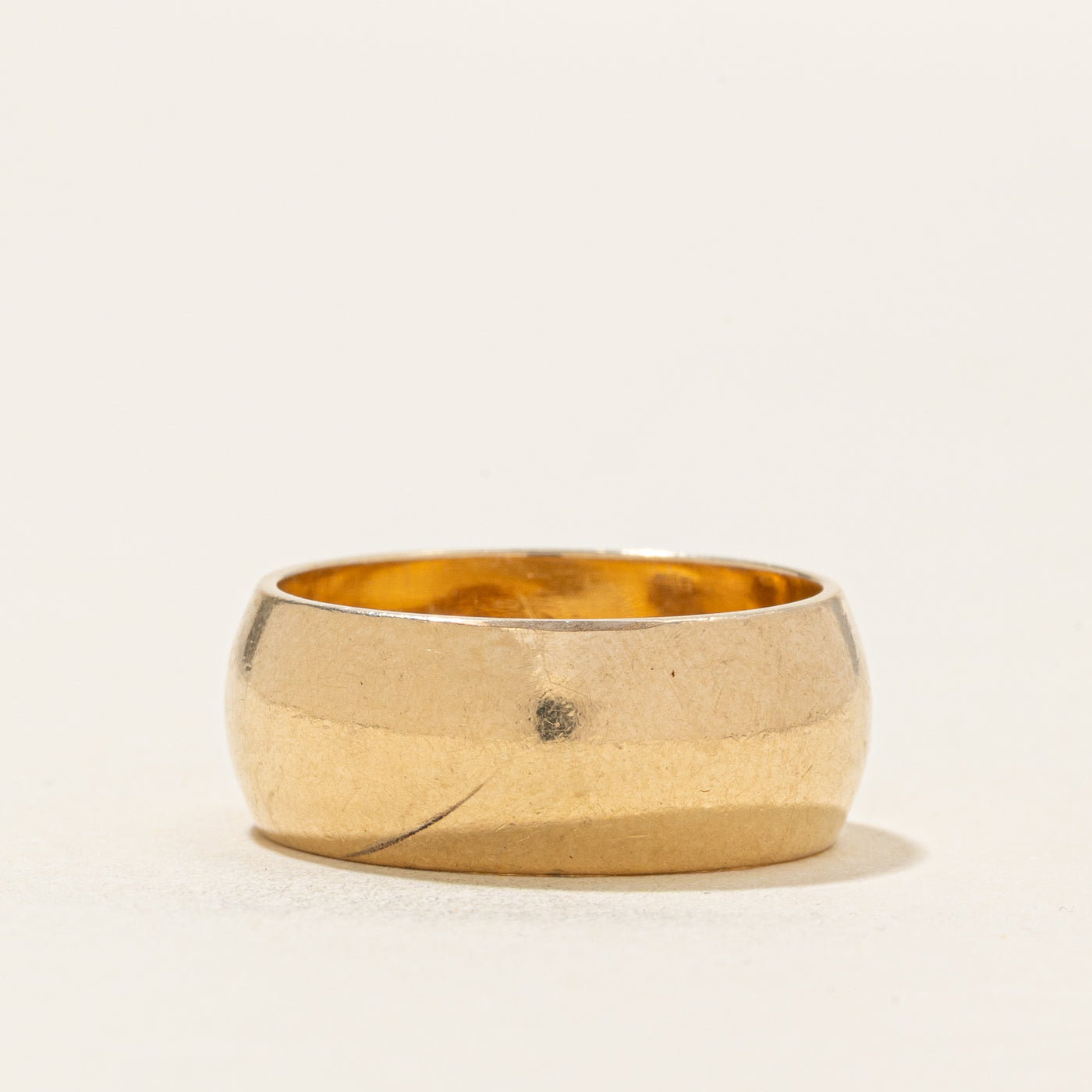 14k Yellow Gold Cigar Band | SZ 6.25