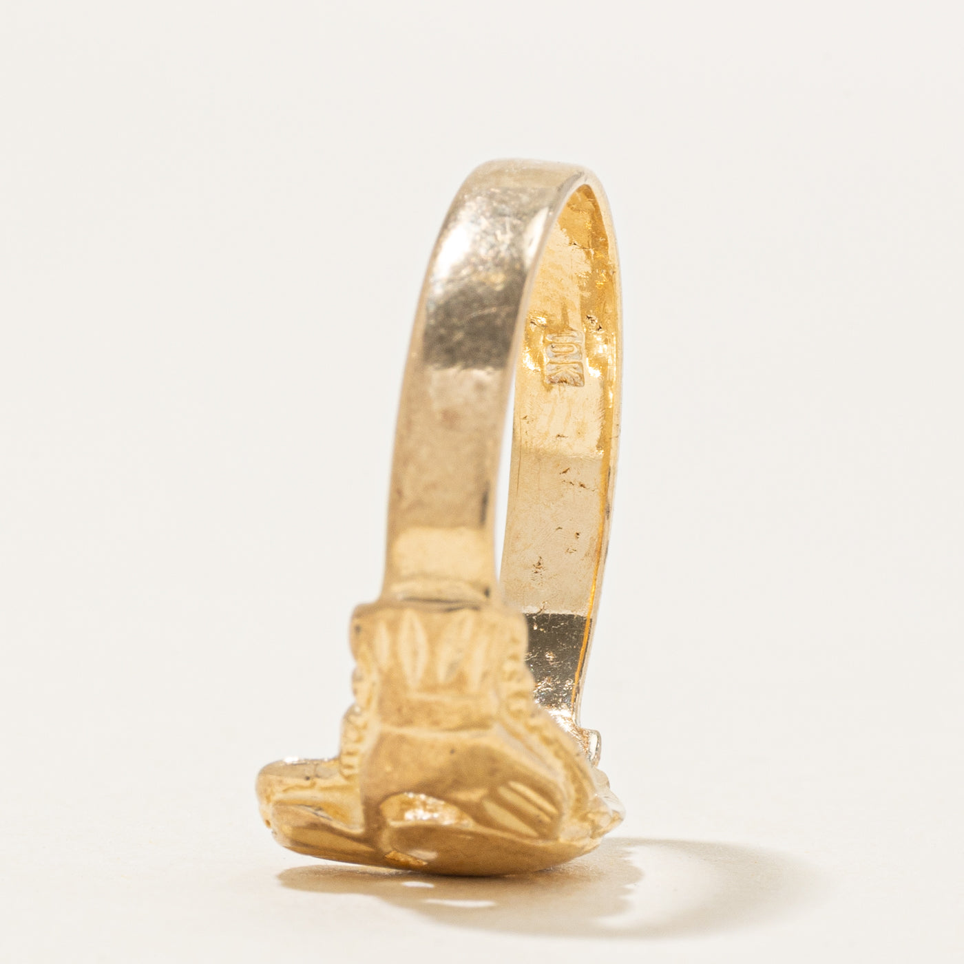 10k Yellow Gold Claddagh Ring | SZ 8.5