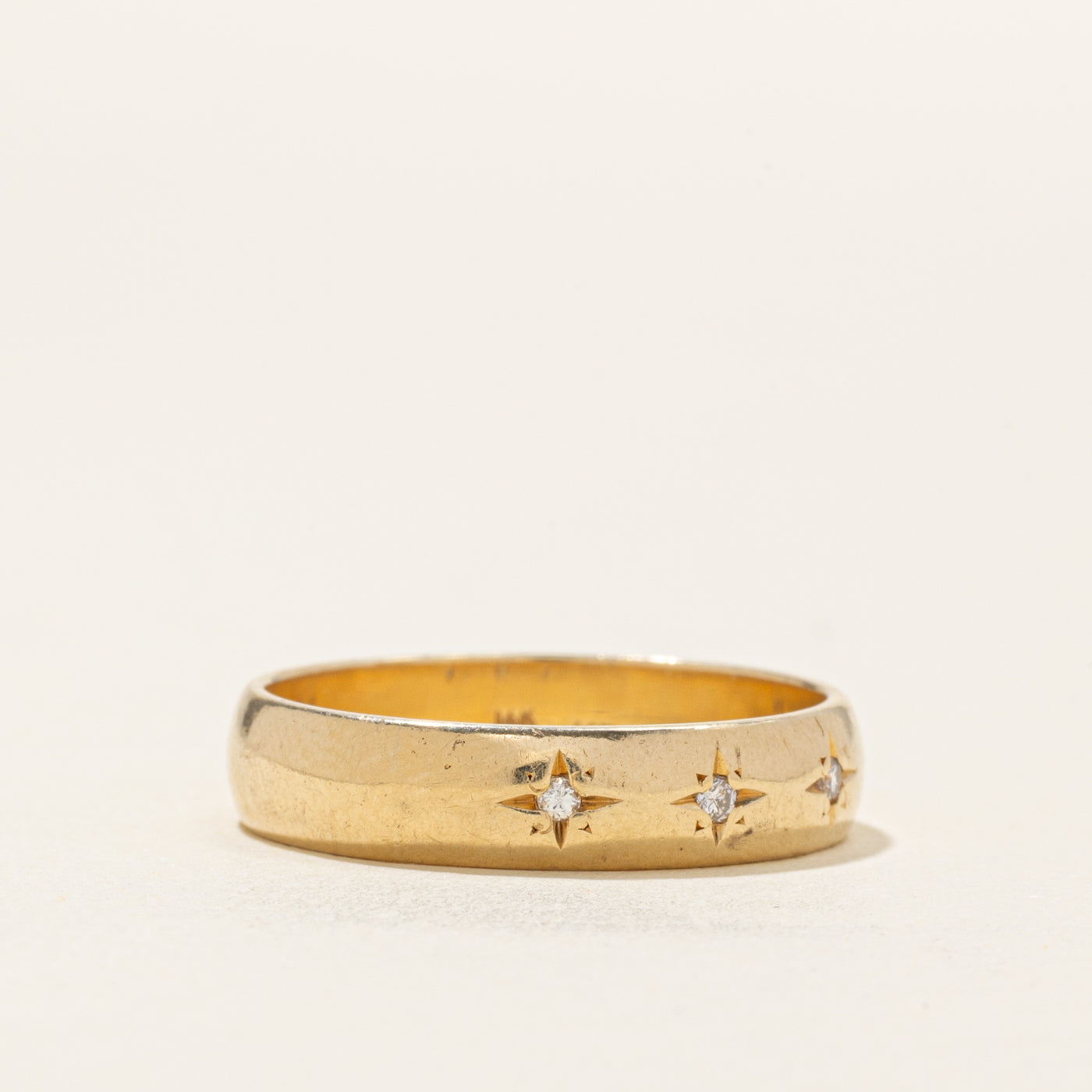 Three Stone Star Set Band | 4.80mm | SZ 9