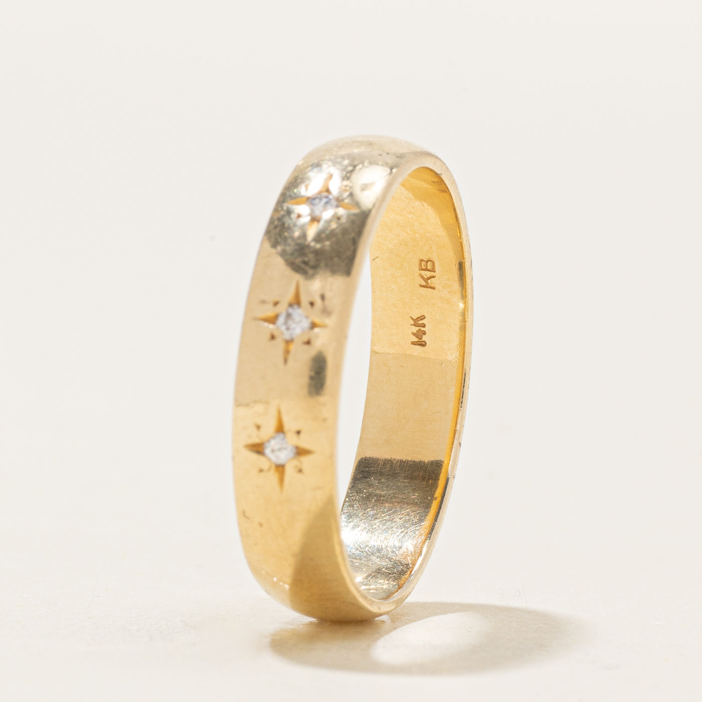 Three Stone Star Set Band | 4.80mm | SZ 9