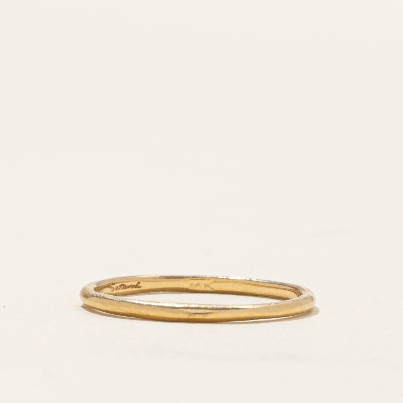 18k White Gold Thin Band | SZ 6.75