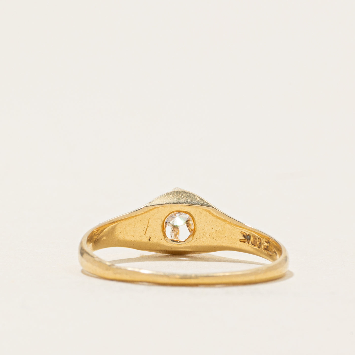 18k Belcher Set Diamond Ring | 0.10ct | SZ 6