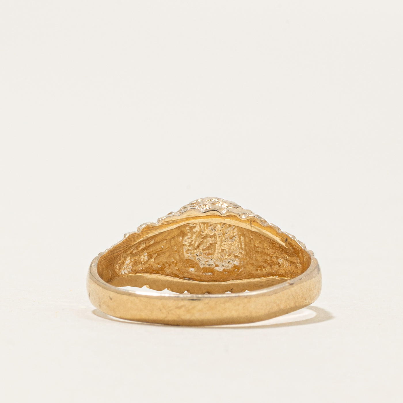 10k Yellow Gold "P" Initial Signet Ring | SZ 4.5