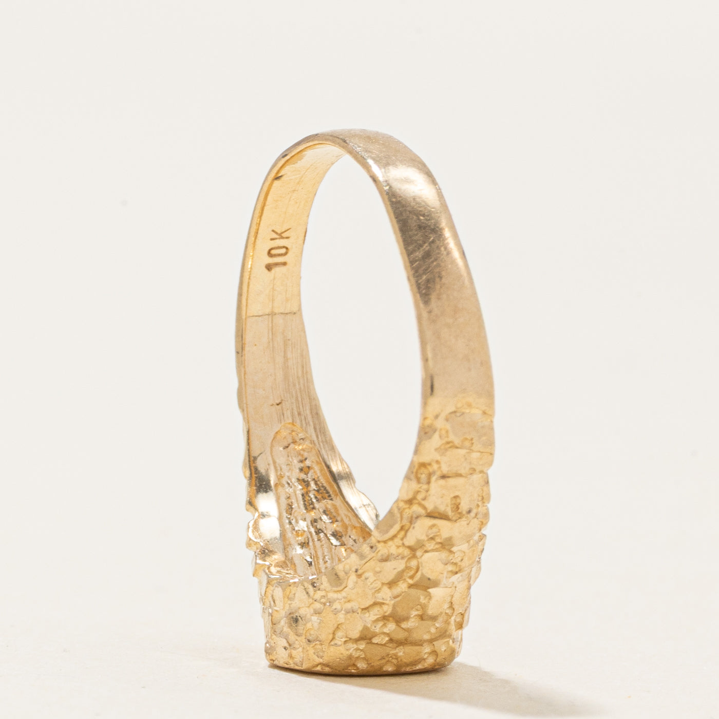 10k Yellow Gold "P" Initial Signet Ring | SZ 4.5