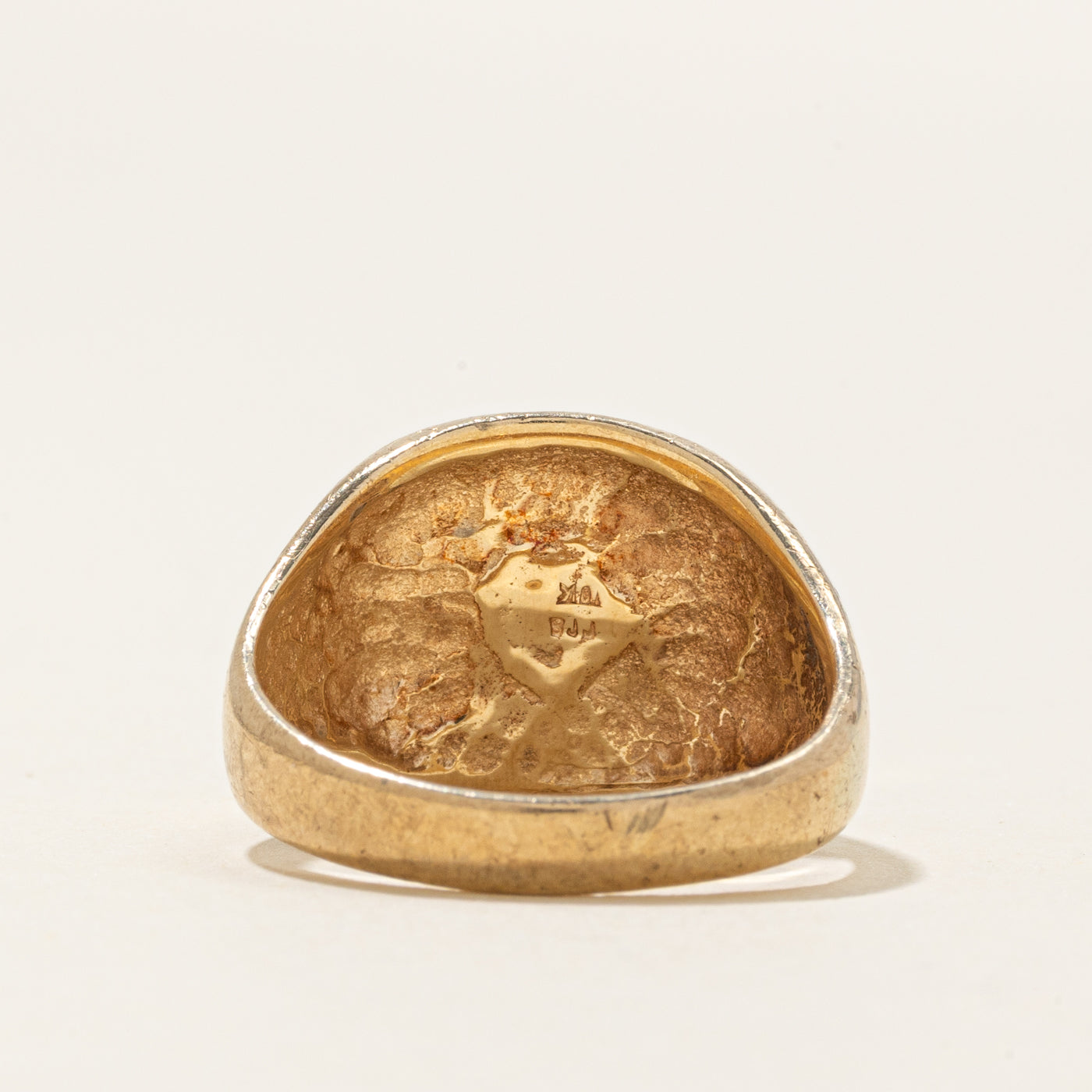 10k Yellow Gold "PED" Initial Signet Ring | SZ 7.5