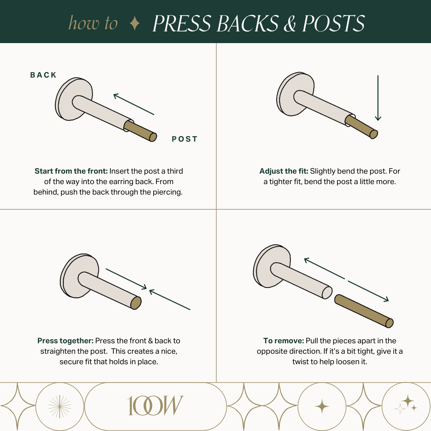 100 Ways' Rose Cut Diamond Press Fit Earring | 0.06ct |