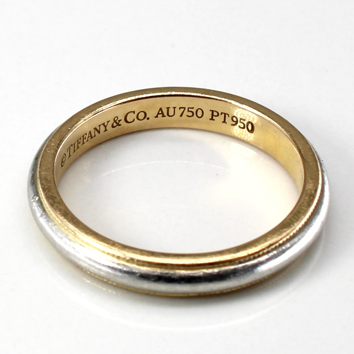 Tiffany & Co. 18k and Platinum Milgrain Together Wedding Band | SZ 8.5 |