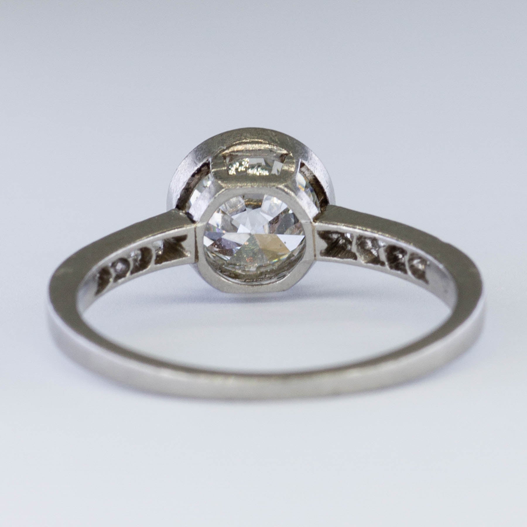 Art Deco Old European Cut Engagement Ring in Platinum | 1.33ctw | SZ 5.5 |