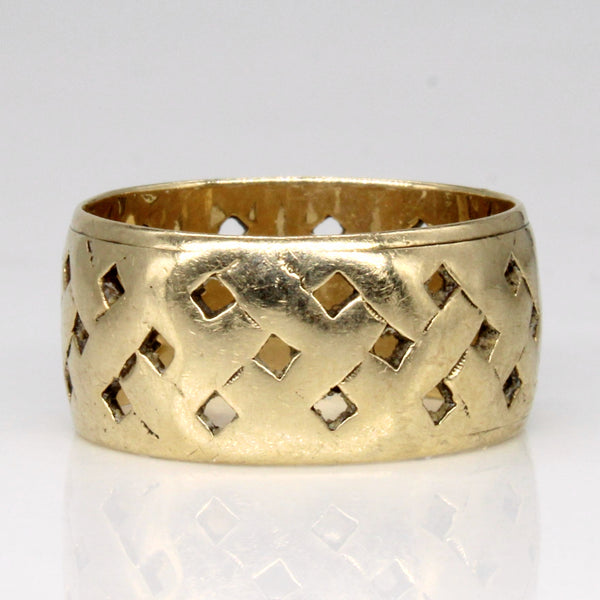 10k Yellow Gold Lattice Ring | SZ 8.75 |