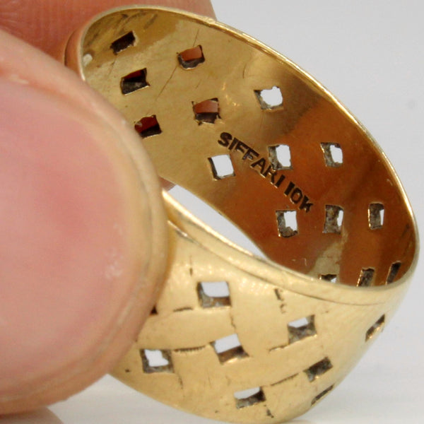 10k Yellow Gold Lattice Ring | SZ 8.75 |