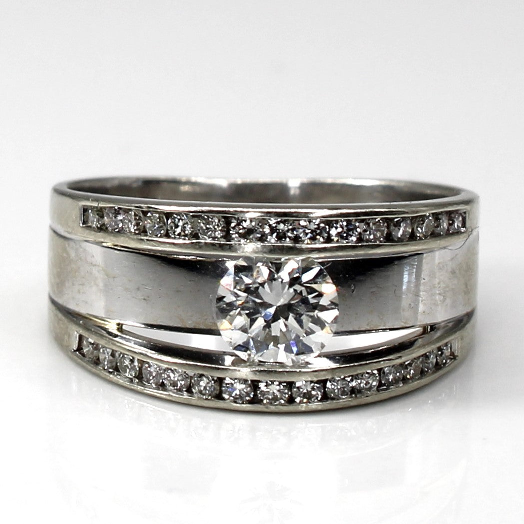 Channel Set Diamond Ring | 0.75ctw VS1 H | SZ 6 |