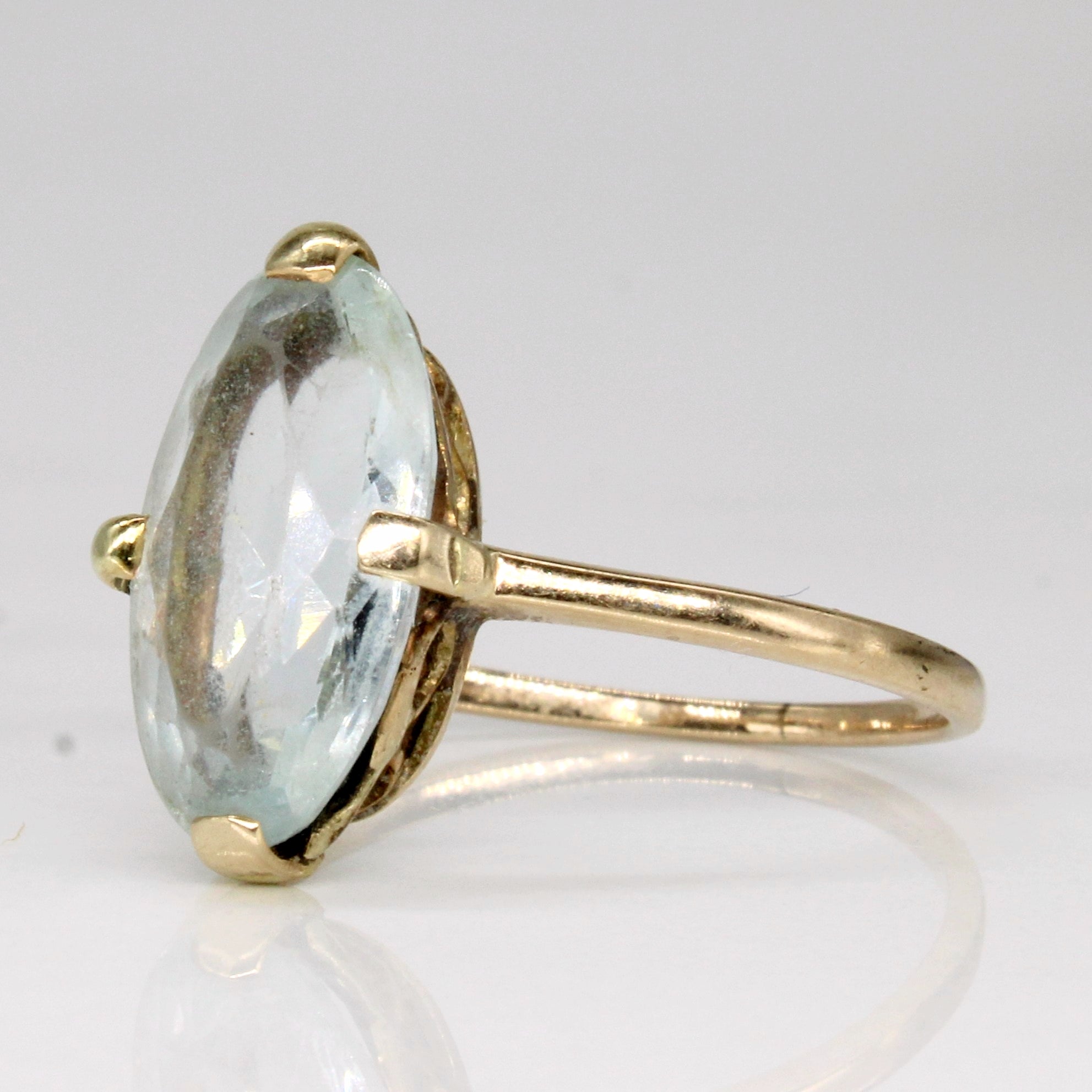 Aquamarine Cocktail Ring | 3.80ct | SZ 7.5 |