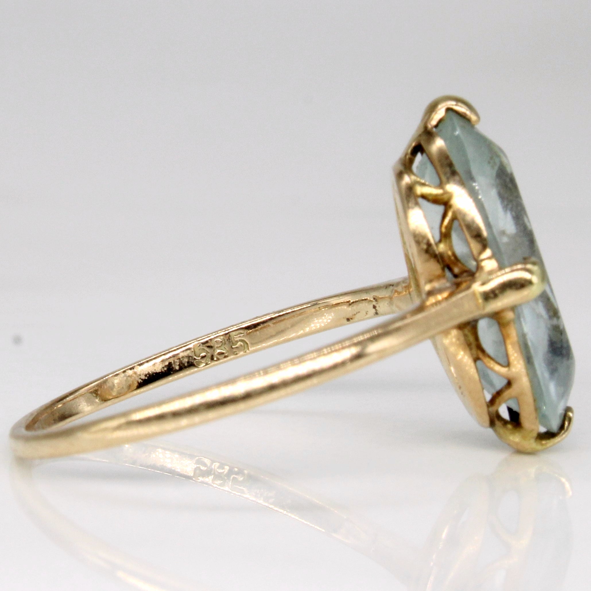 Aquamarine Cocktail Ring | 3.80ct | SZ 7.5 |