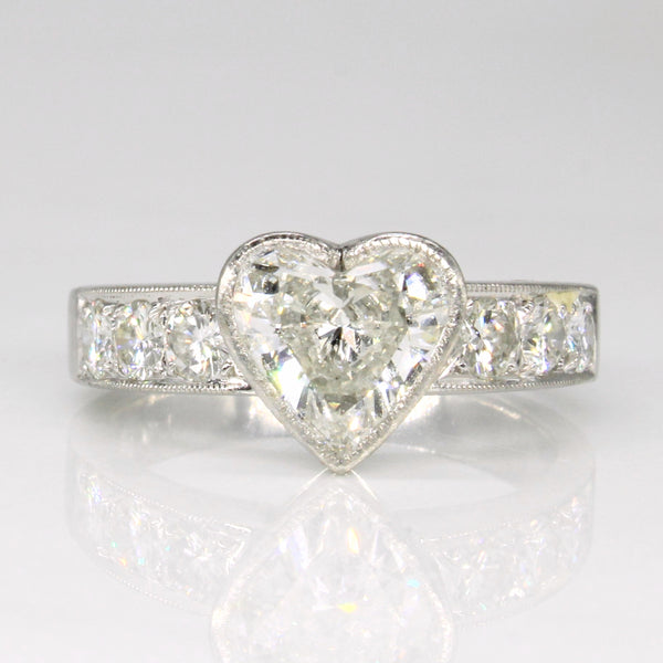 Diamond Heart Engagement Ring | 1.83ctw | SZ 5.75 |