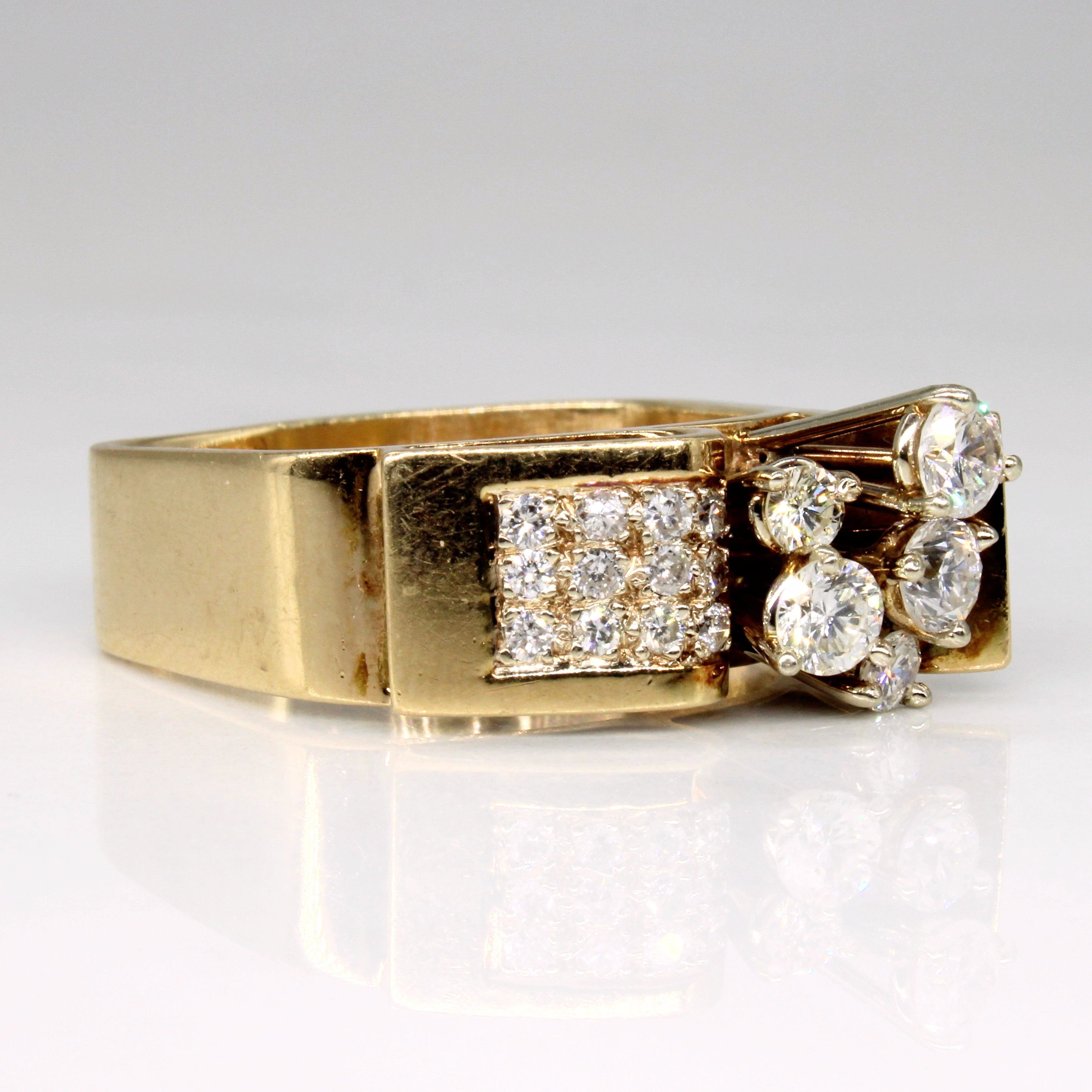 Diamond Cocktail Ring | 0.75ctw | SZ 8.25 |
