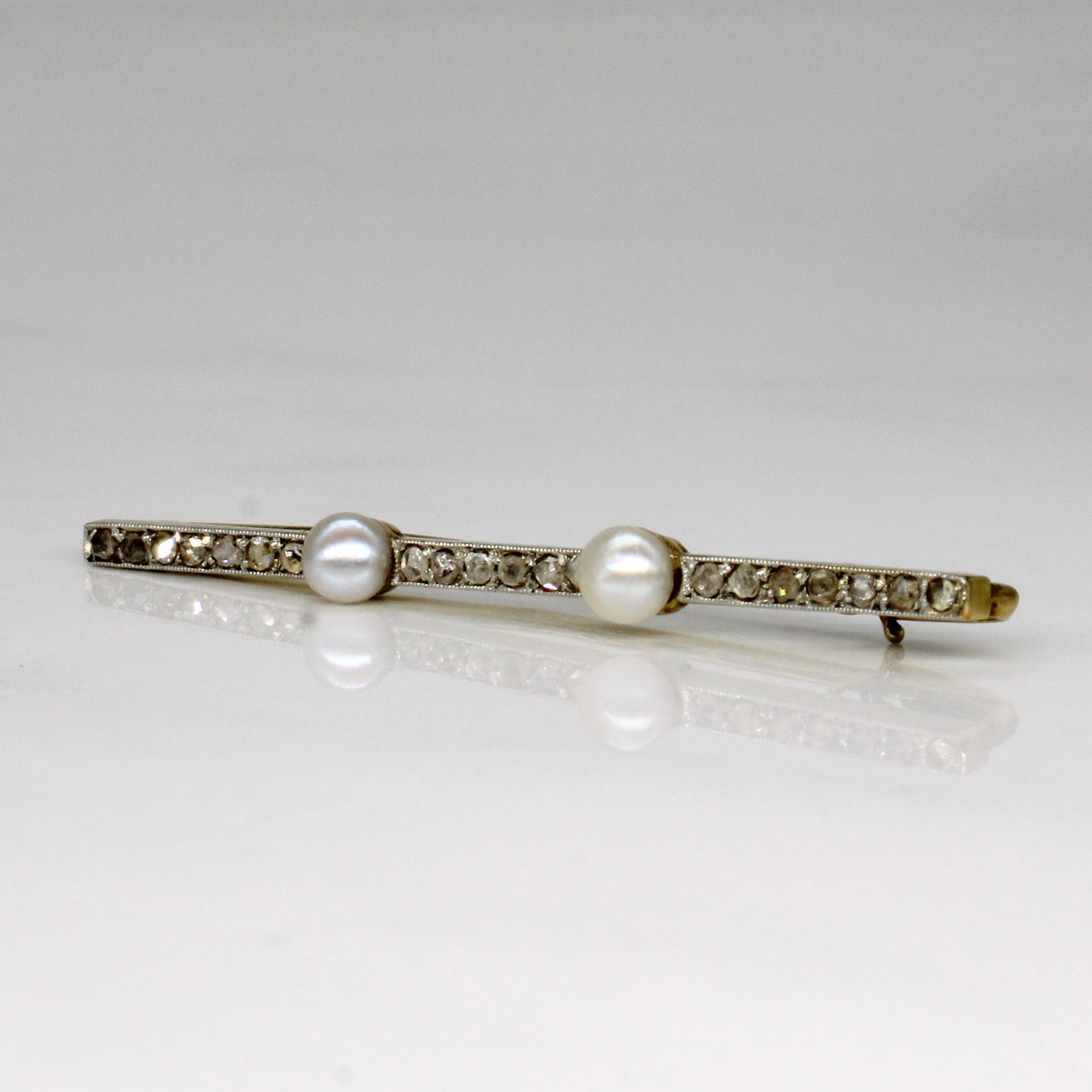 Diamond & Pearl Brooch | 0.20ctw |