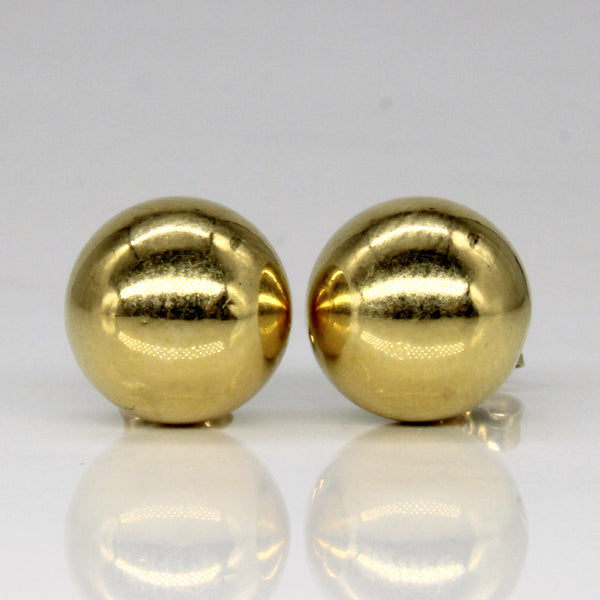 18k Yellow Gold Sphere Earrings