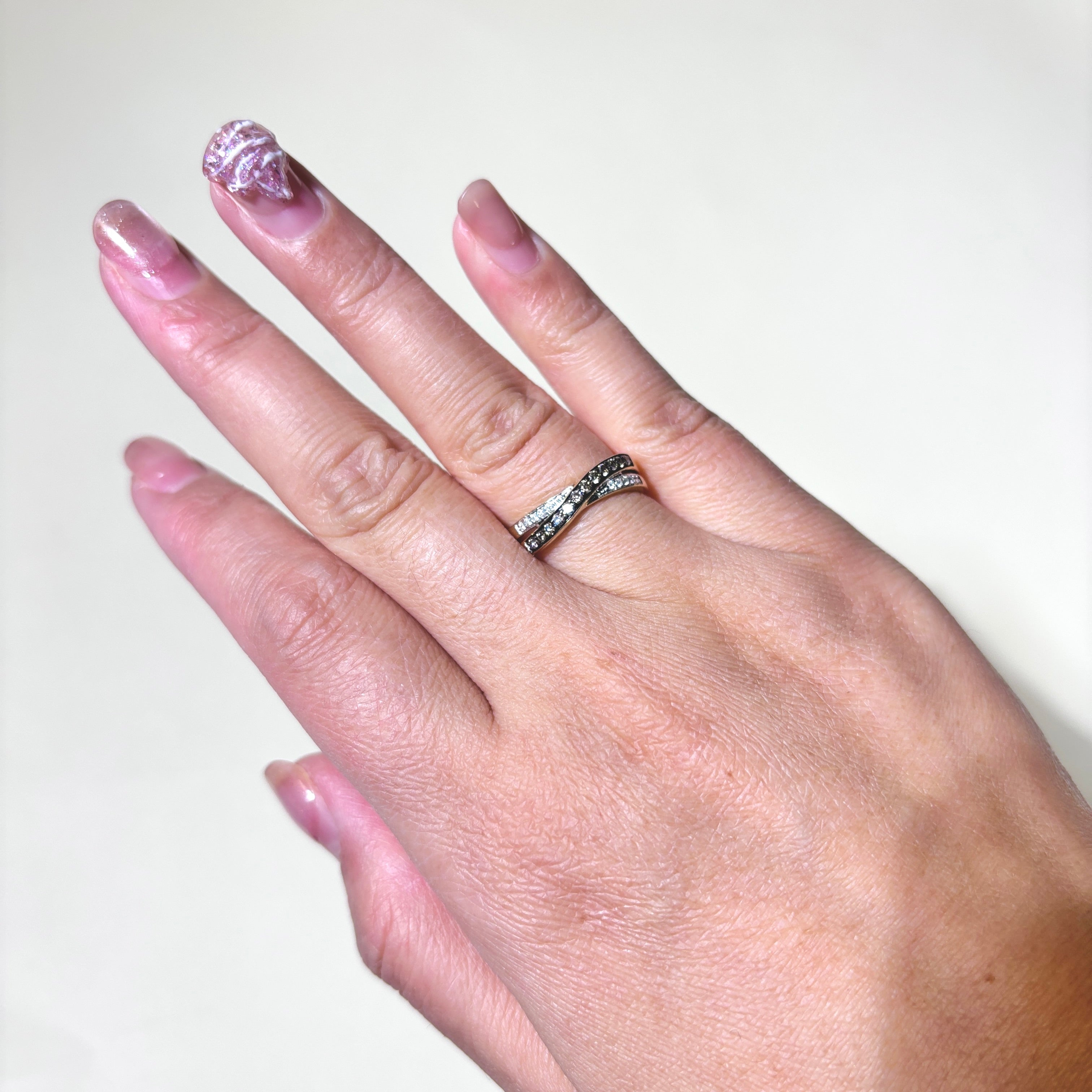 14K Yellow Gold Diamond Crossover Ring | 0.25ctw | SZ 7.5