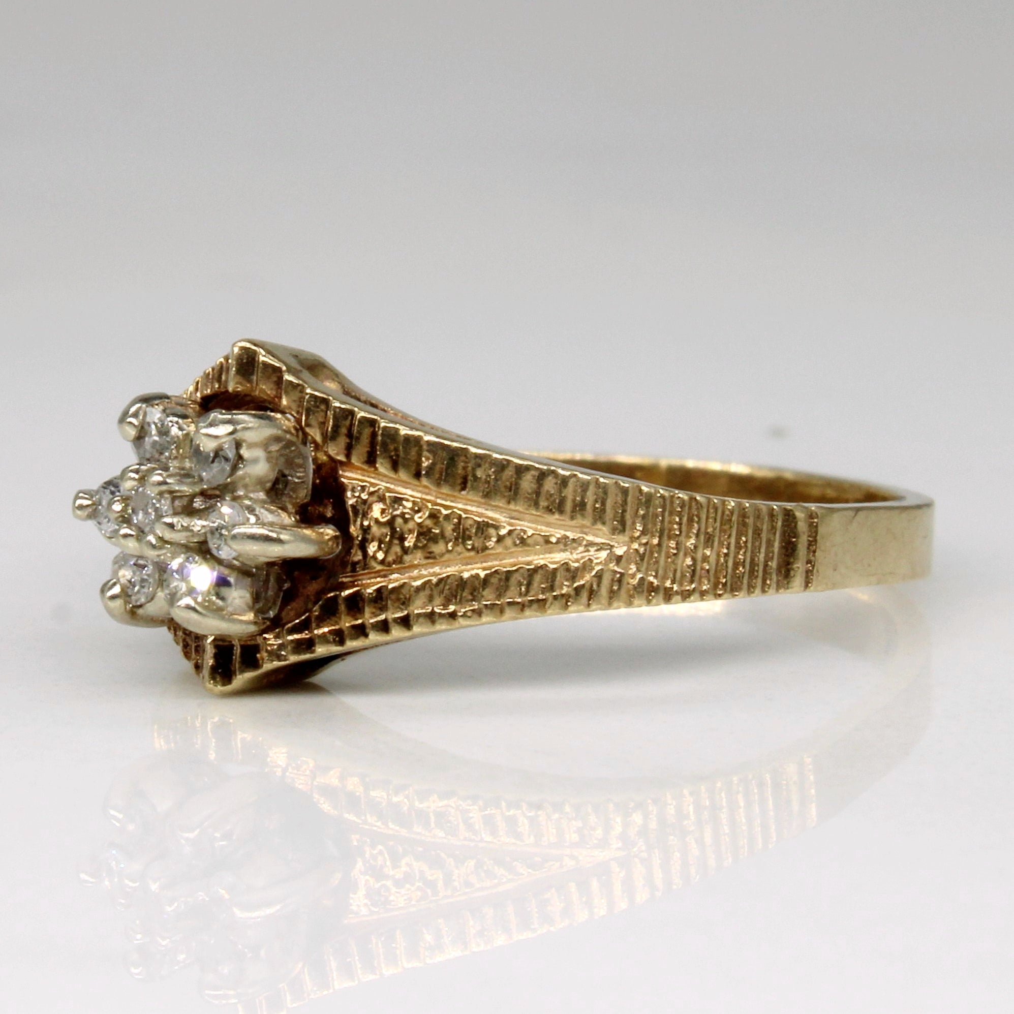 Bague sertie de diamants en grappe | 0,05 ct au total | Taille 4,75 |