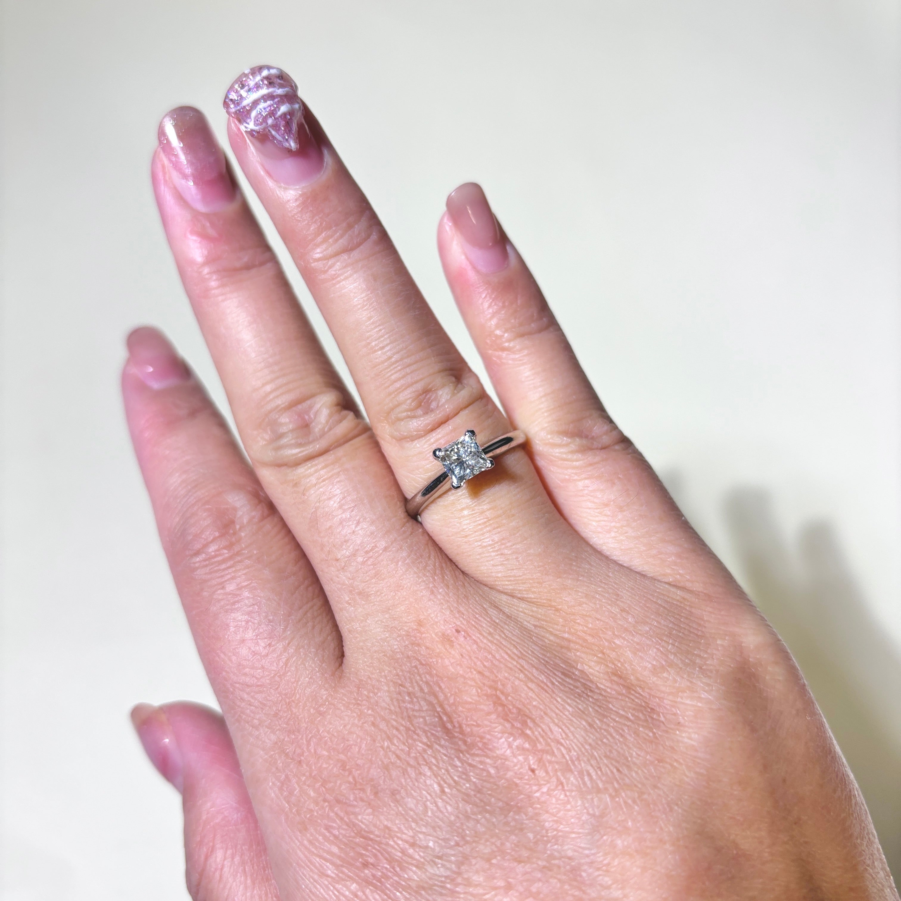 14K White Gold Diamond Ring | 0.88ct | SZ 6