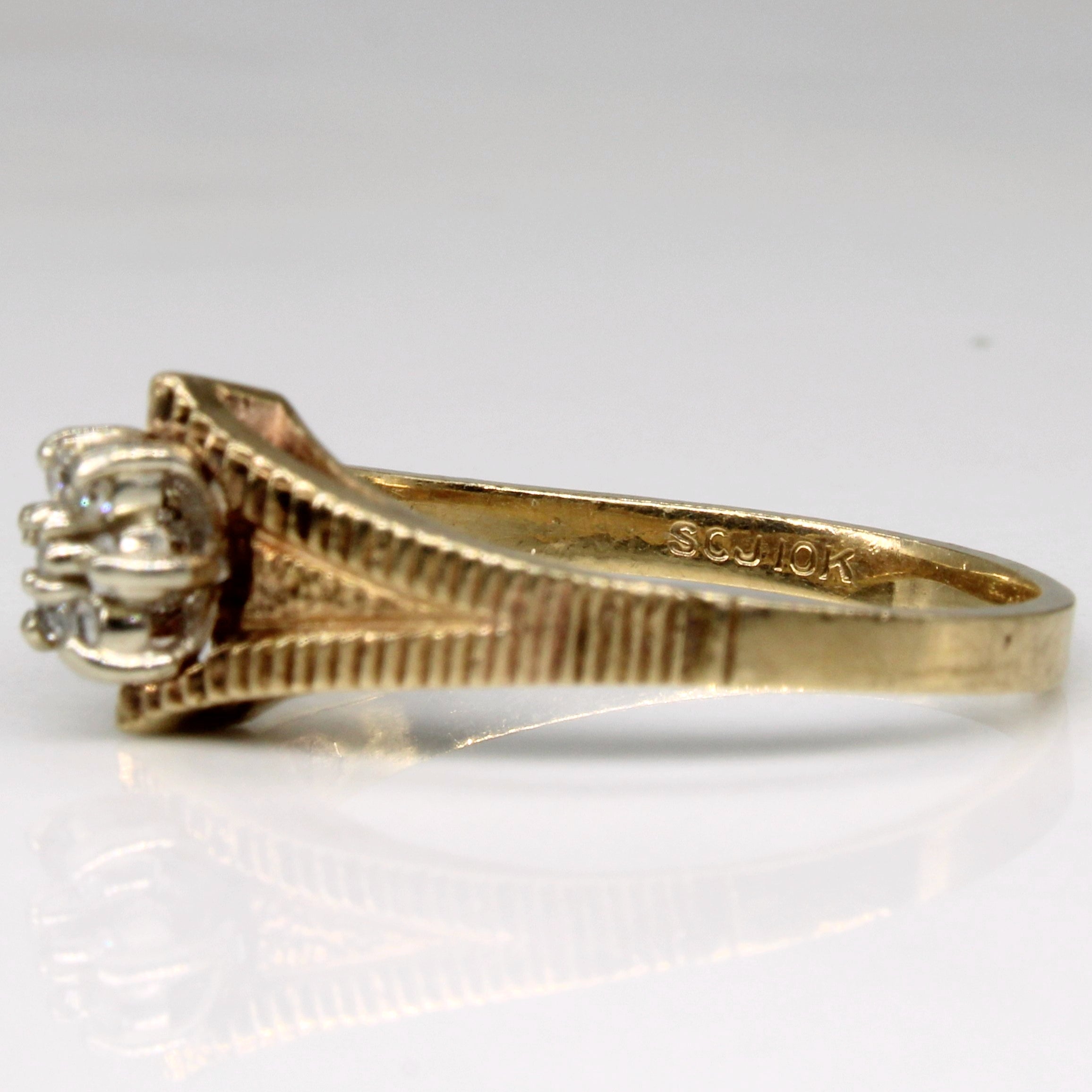 Bague sertie de diamants en grappe | 0,05 ct au total | Taille 4,75 |