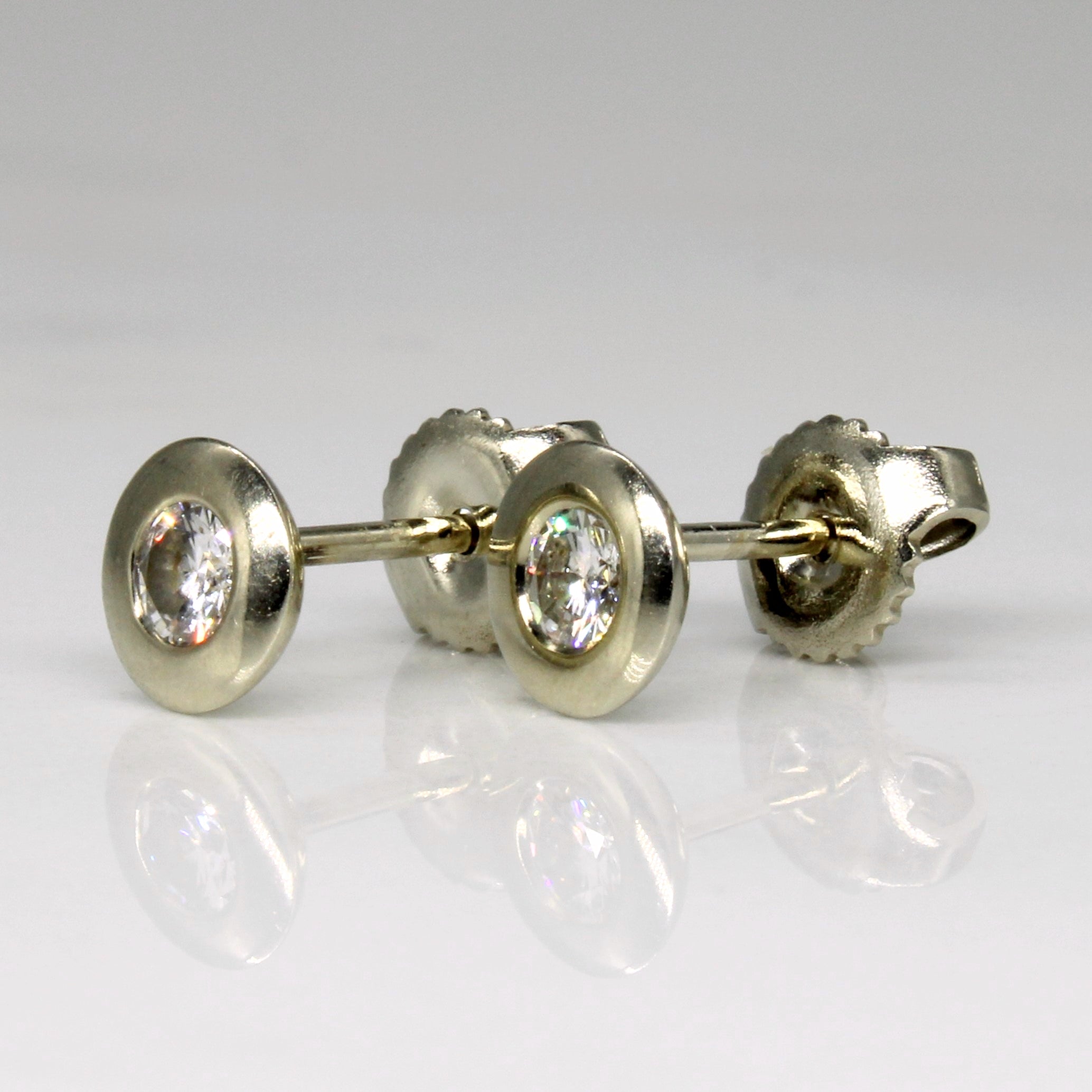Flush Set Diamond Stud Earrings | 0.28ctw |