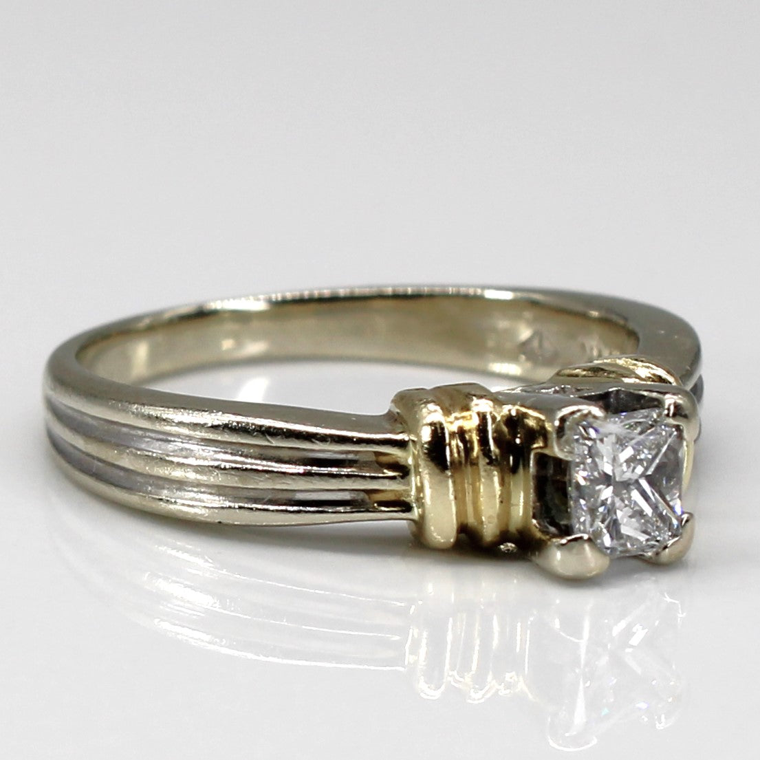 Solitaire Princess Diamond Ring | 0.36ct VS2 G/H | SZ 6 |
