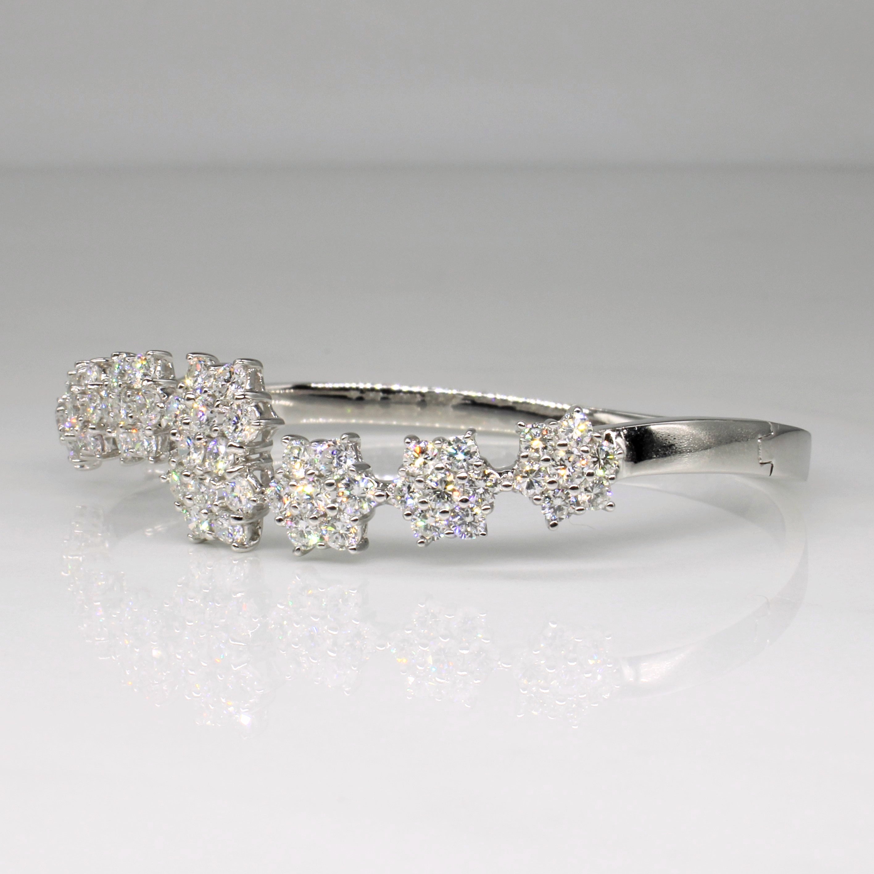 Diamond Flower Bracelet | 3.09ctw | 7" |