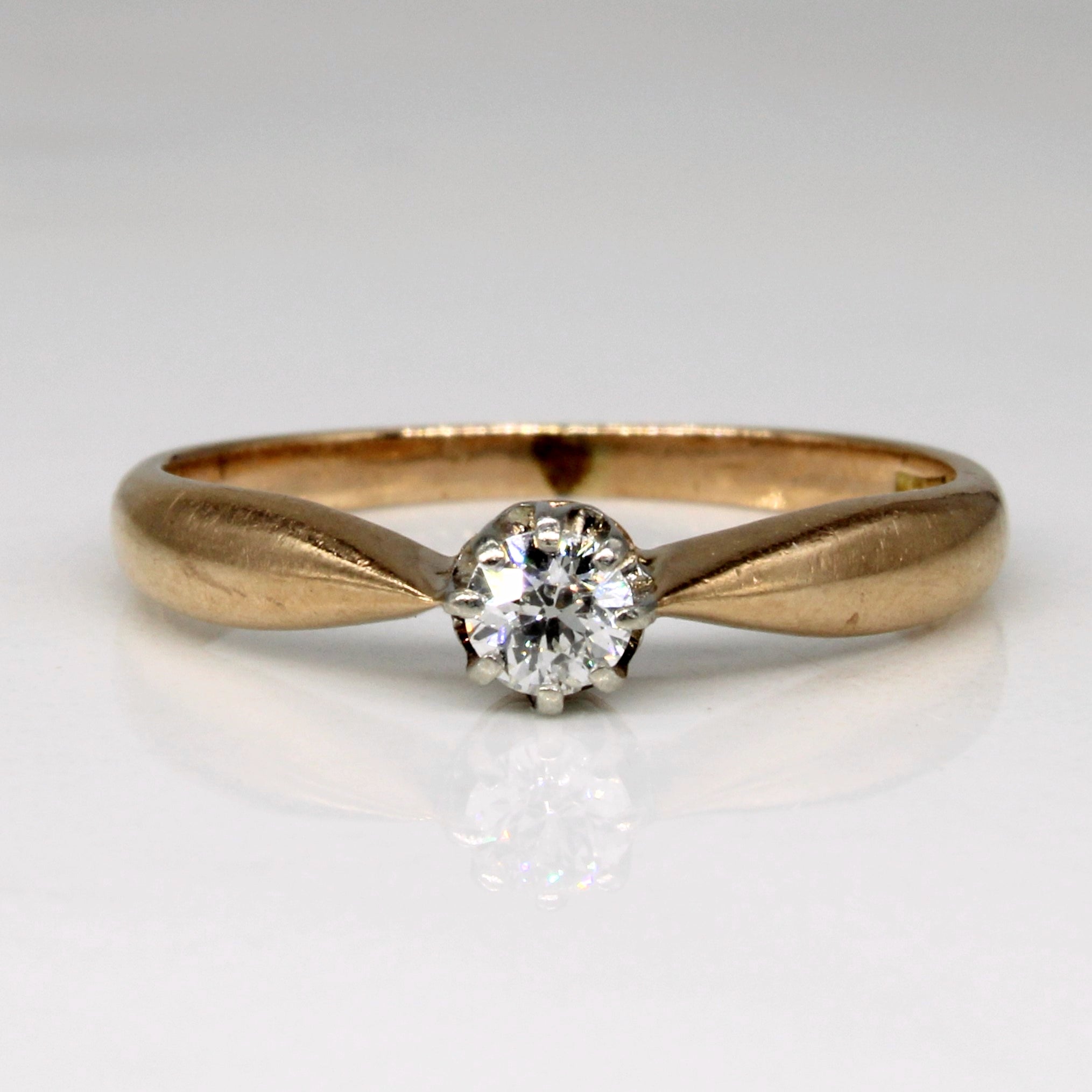 Bague en diamant taille ancienne européenne | 0,13 ct | Taille 6 |