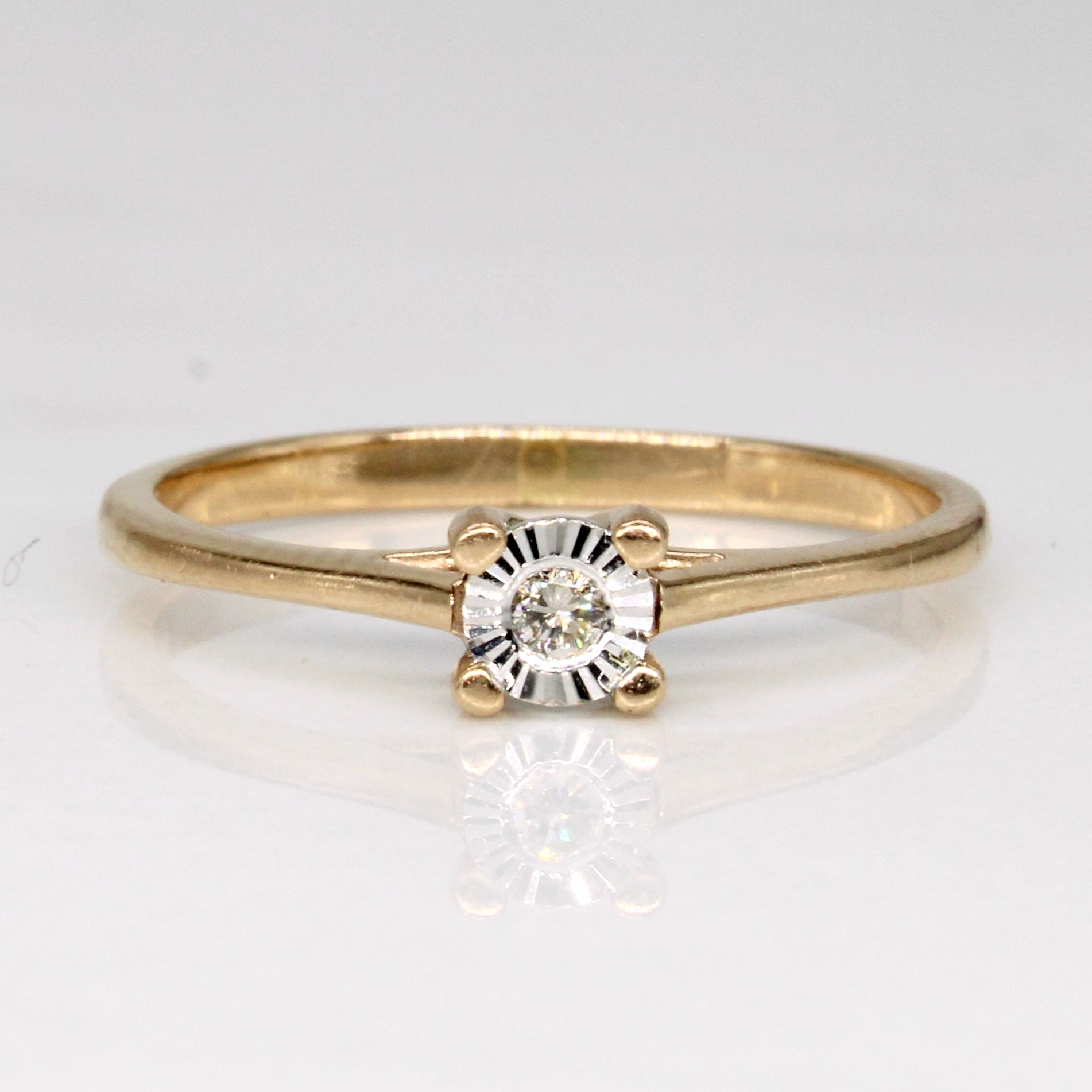 Illusion Set Diamond Ring | 0.03ct | SZ 6.5 |