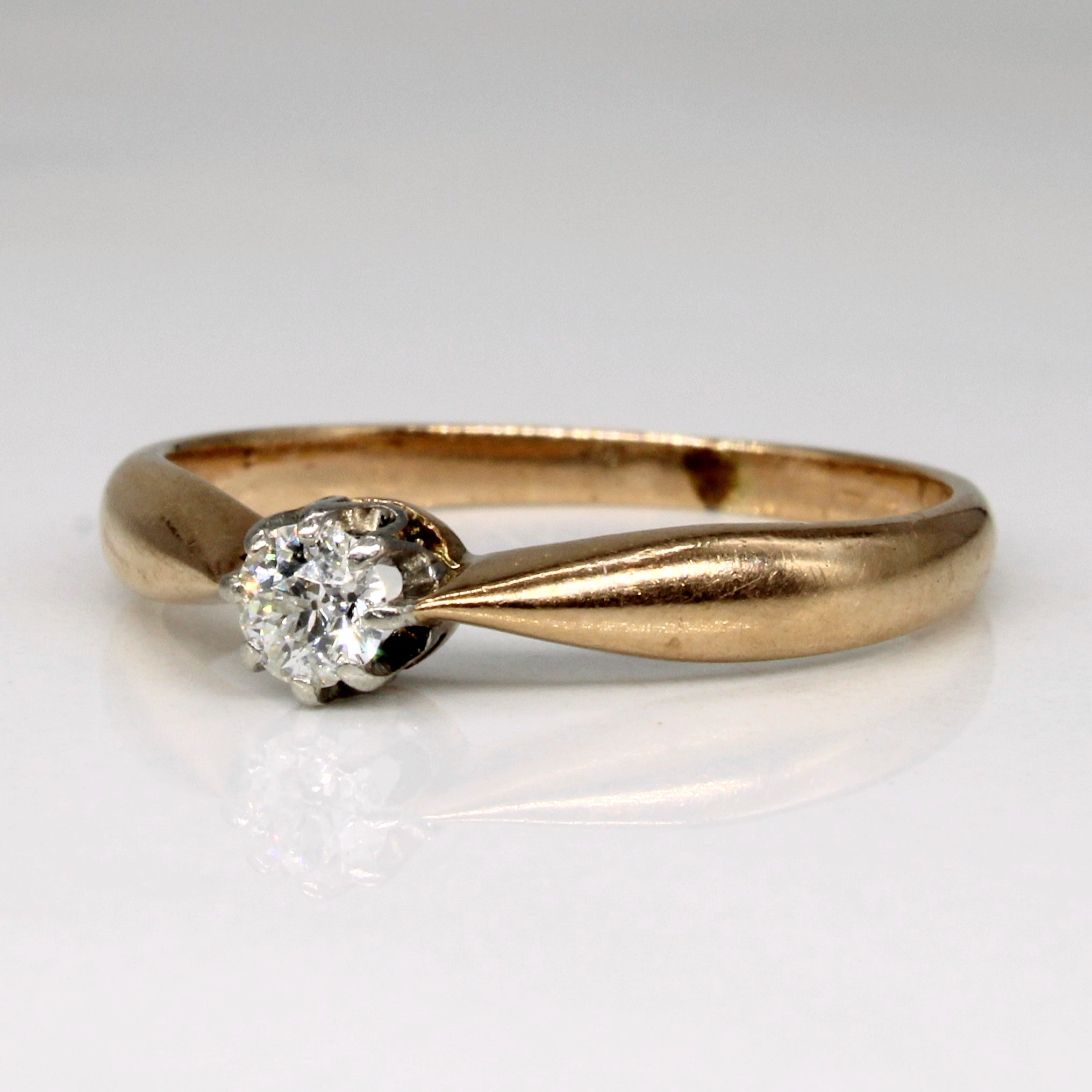 Bague en diamant taille ancienne européenne | 0,13 ct | Taille 6 |
