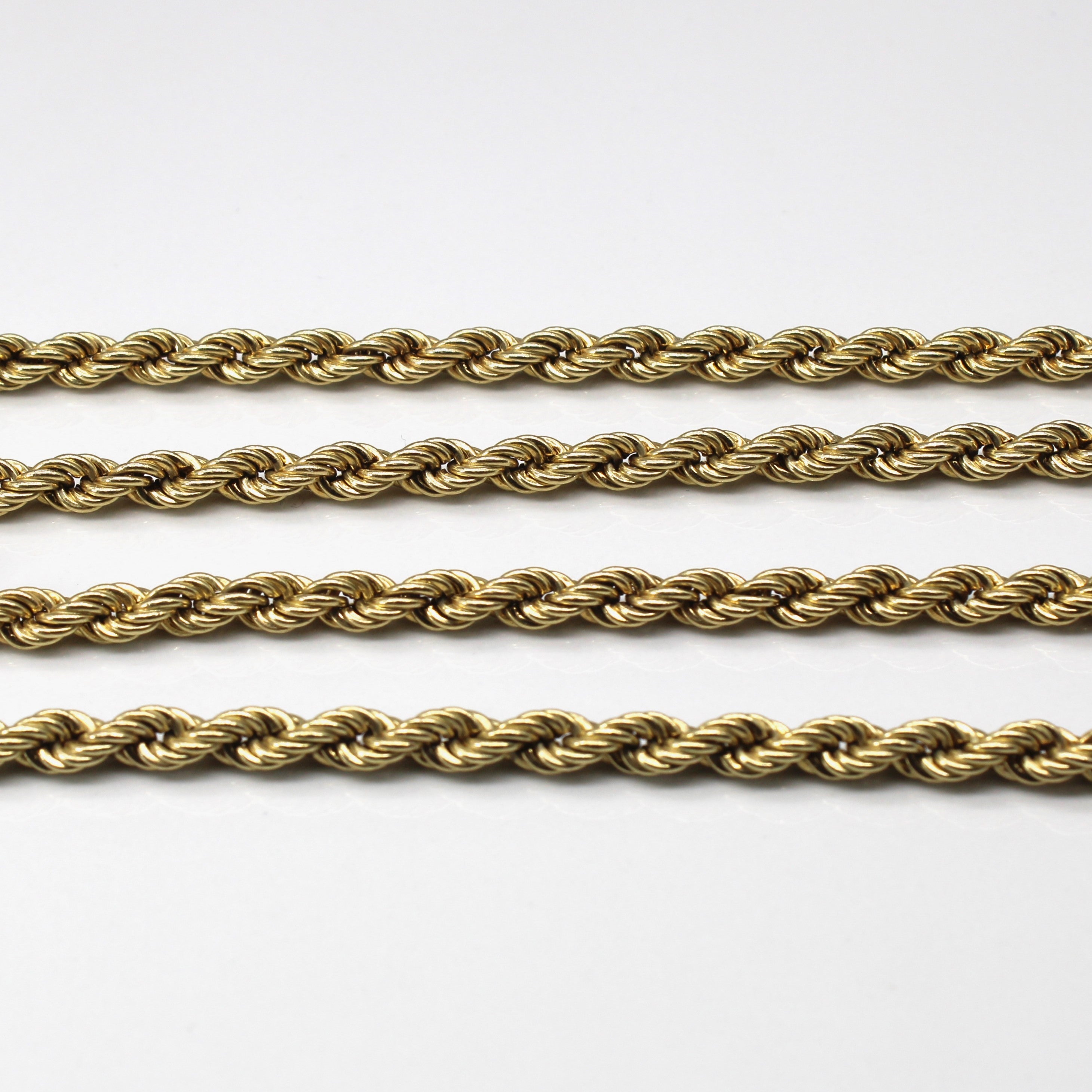 Chaîne corde en or jaune 10 carats | 66 cm |