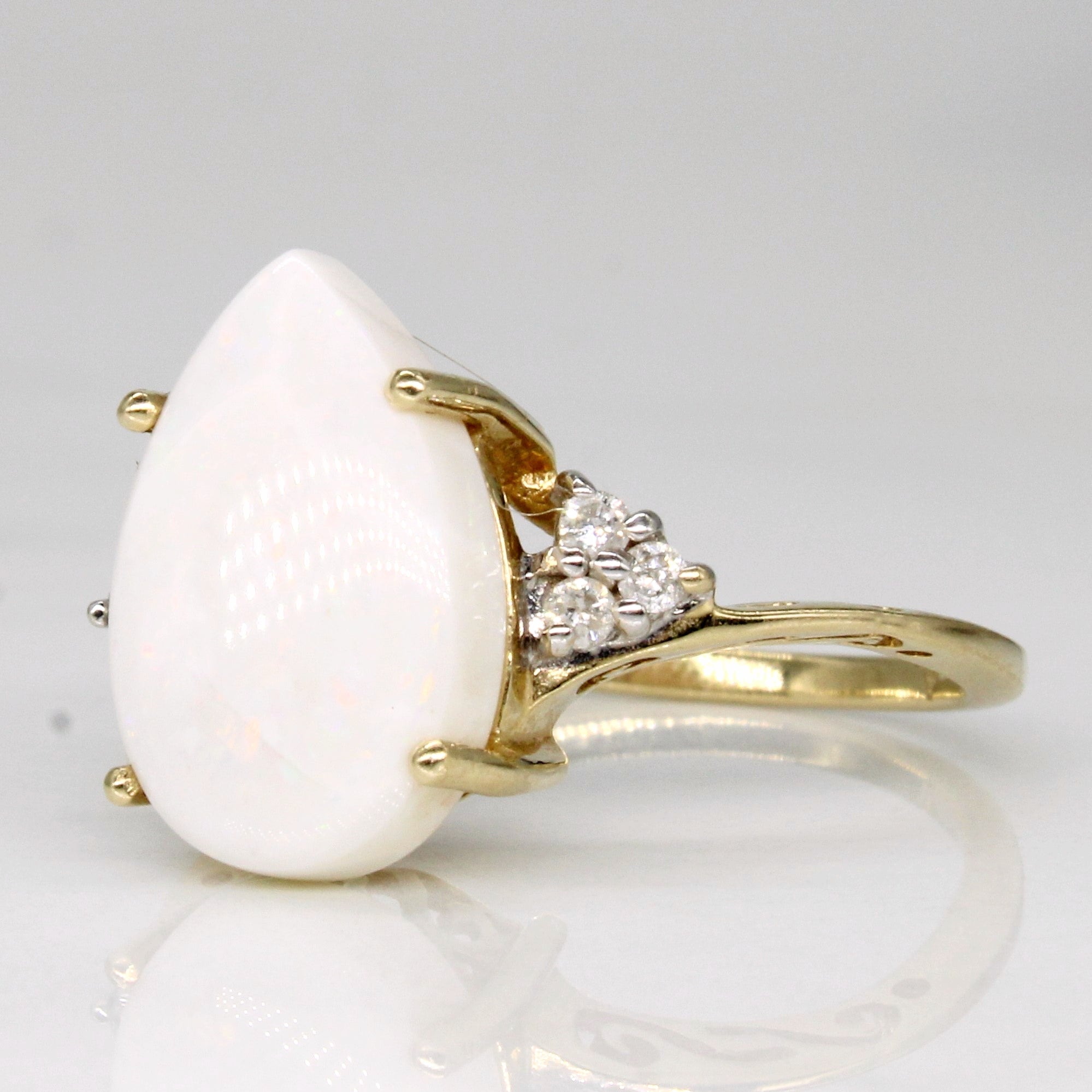 Opal & Diamond Cocktail Ring | 3.00ct, 0.09ctw | SZ 6.75 |