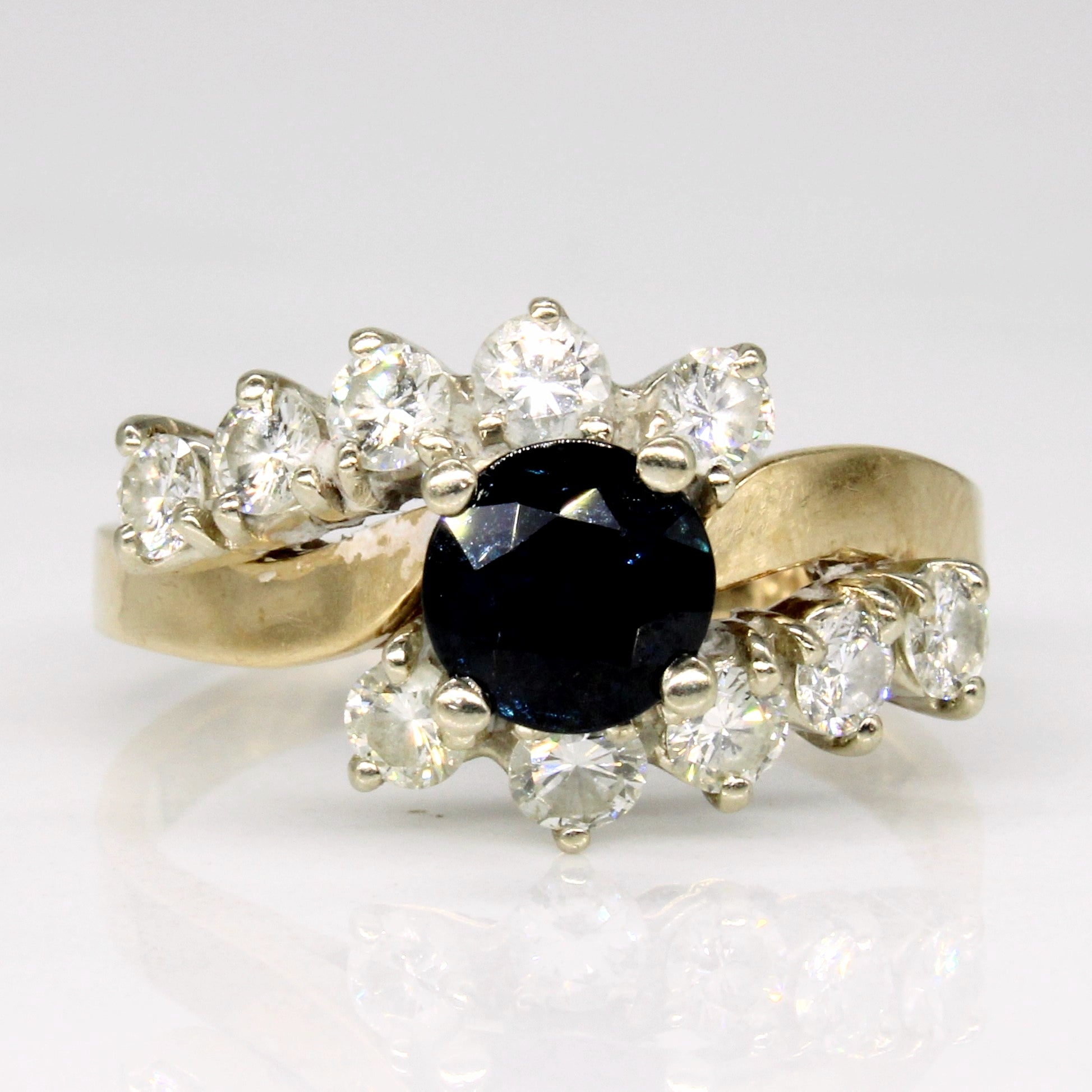 Sapphire & Diamond Cocktail Ring | 0.82ct, 0.55ctw | SZ 6.75 |