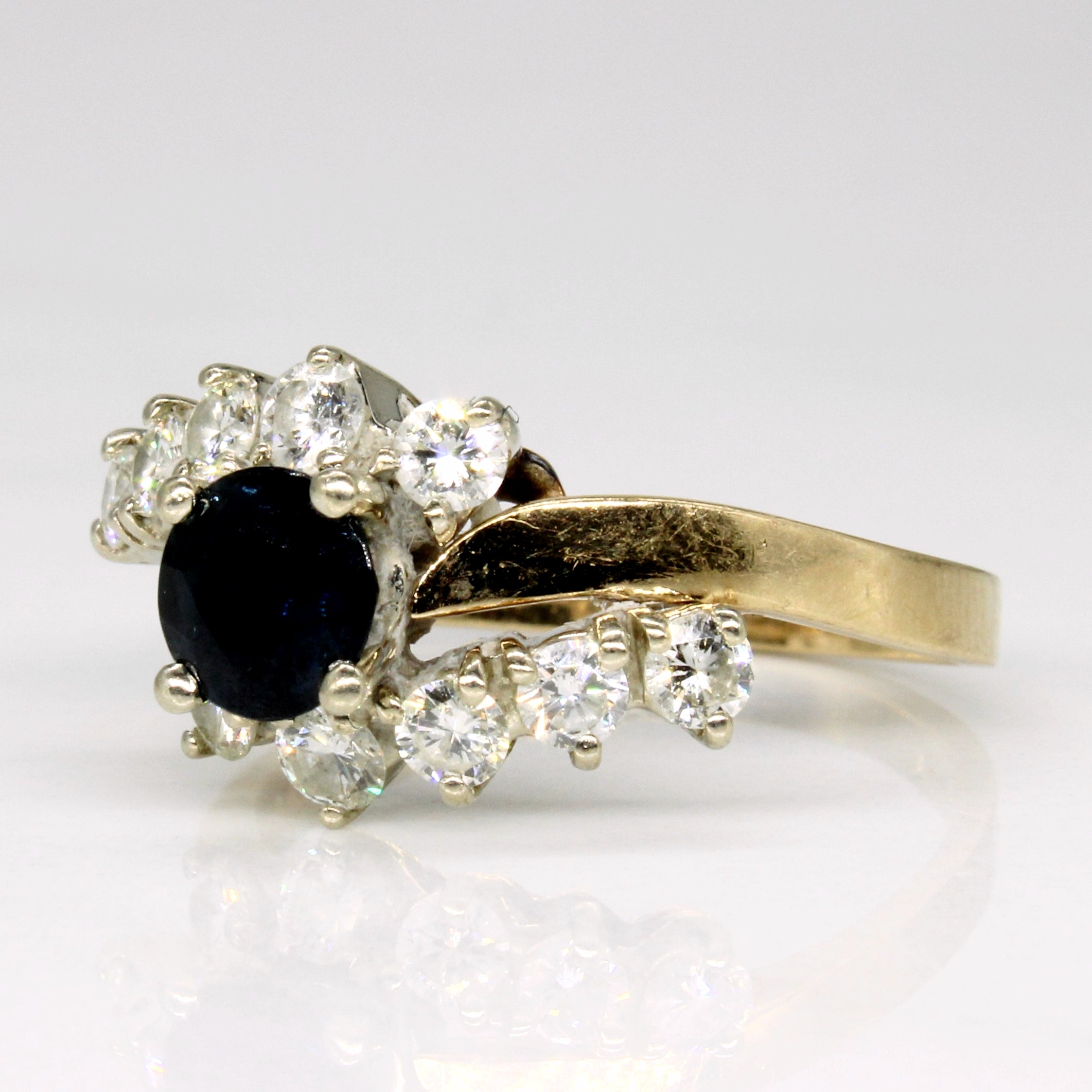Sapphire & Diamond Cocktail Ring | 0.82ct, 0.55ctw | SZ 6.75 |