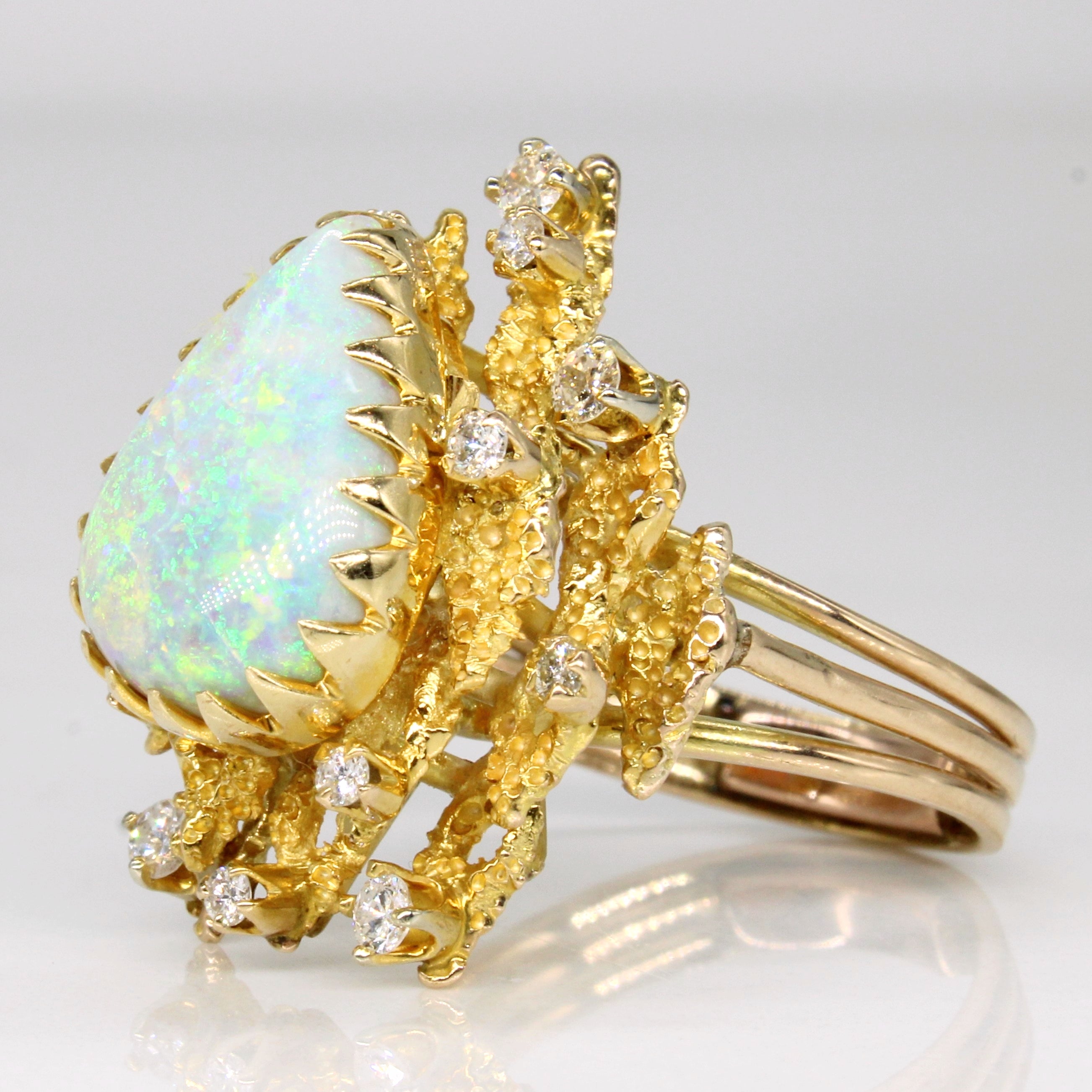 Opal & Diamond Freeform Ring | 2.40ct, 0.33ctw | SZ 7.75 |