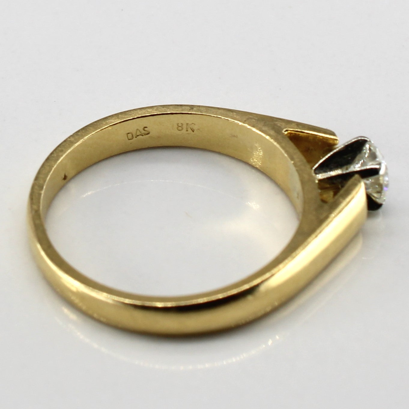 18k Solitaire Diamond Yellow Gold Ring | 0.32ct VS1 H/I | SZ 7.5 |