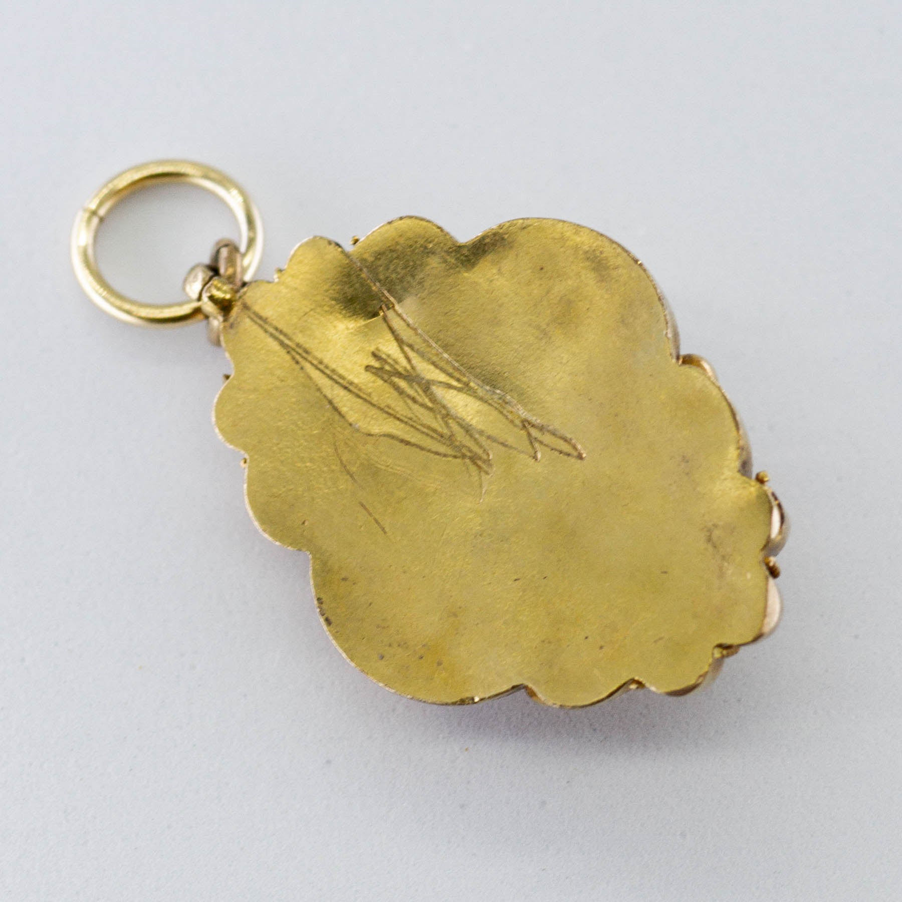 Late Victorian Era Hollow Enamelled Pearl Pendant | 0.04ct |