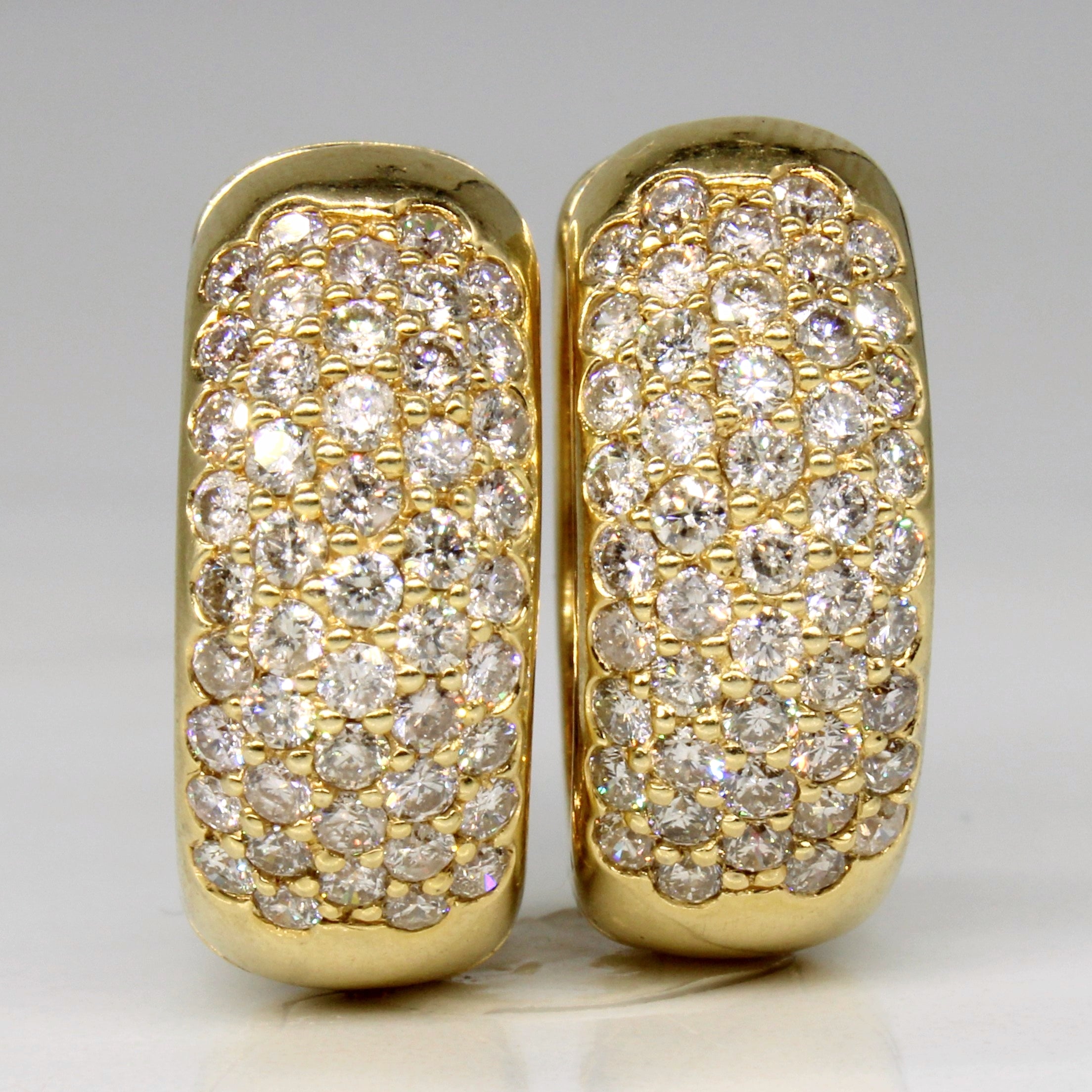 Diamond Pave Hoop Earrings | 2.00ctw |