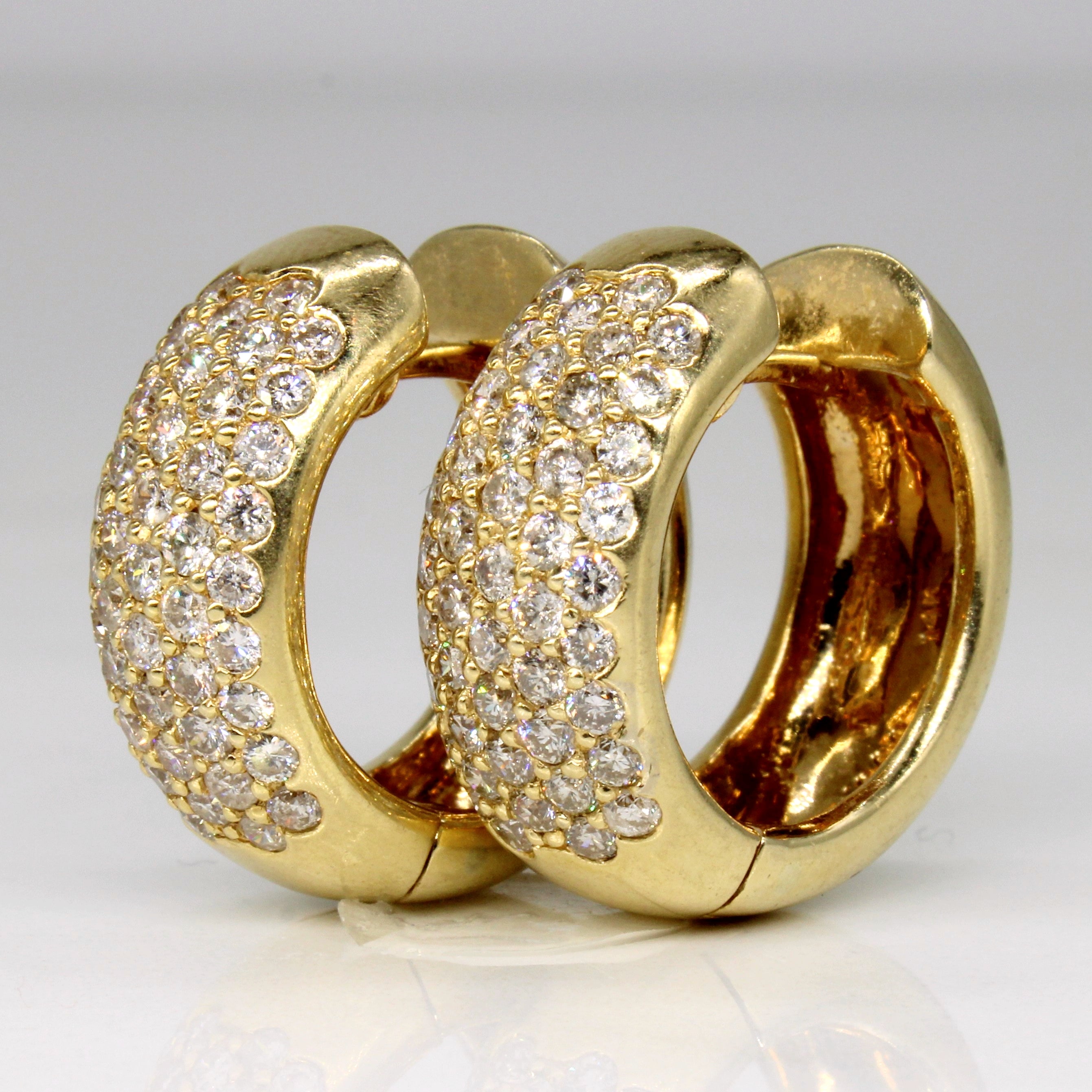 Diamond Pave Hoop Earrings | 2.00ctw |