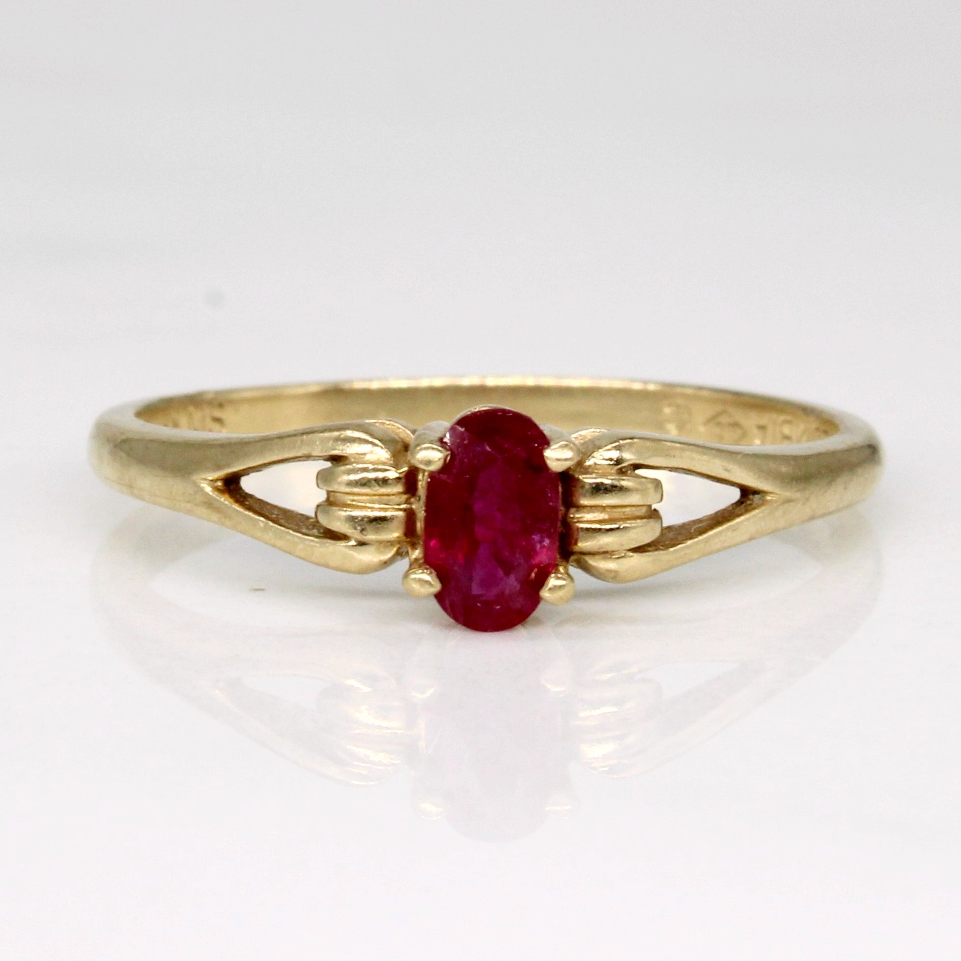Bague en rubis canadien | 0,22 ct | Taille 6 |