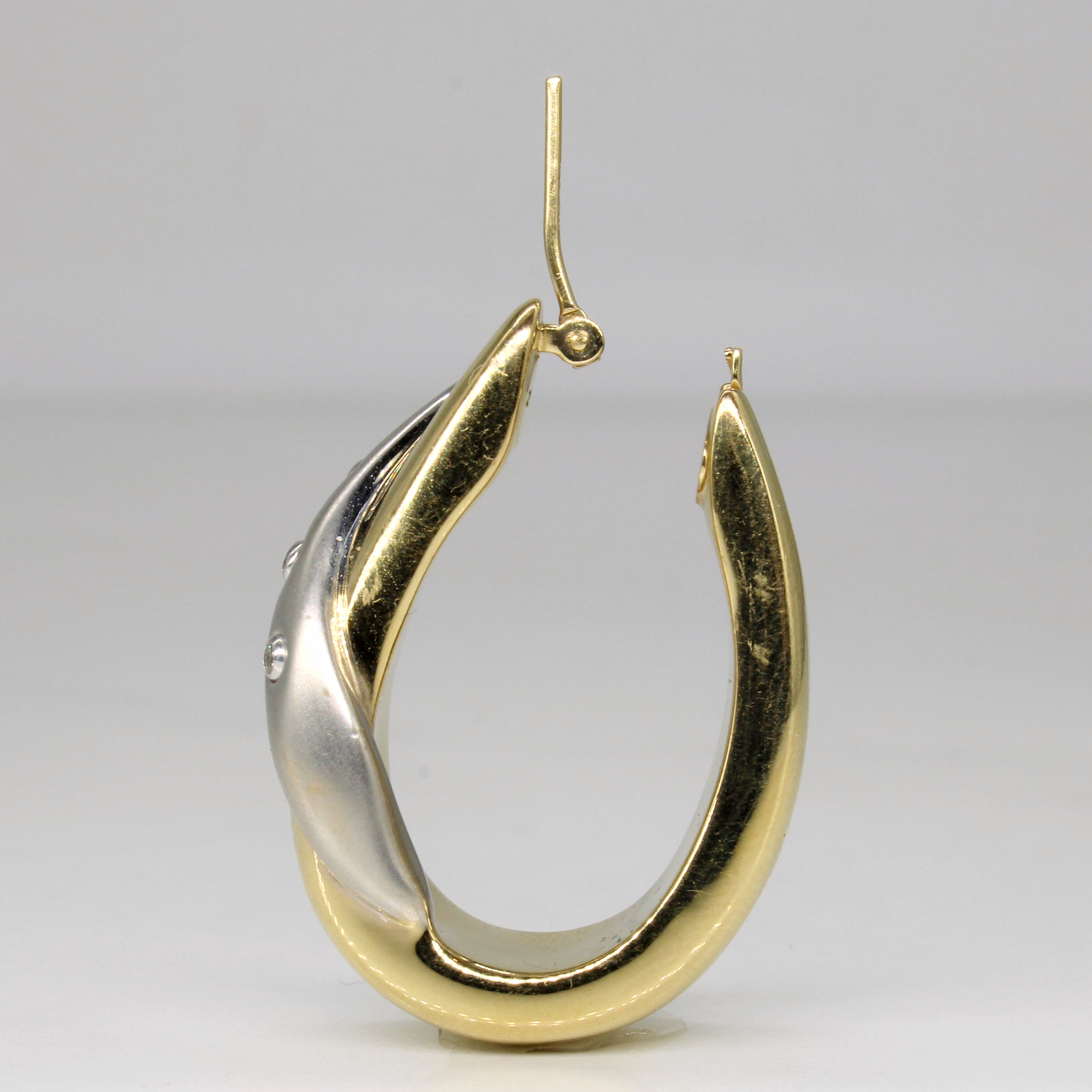 Large Diamond Hoop Earrings | 0.06ctw |